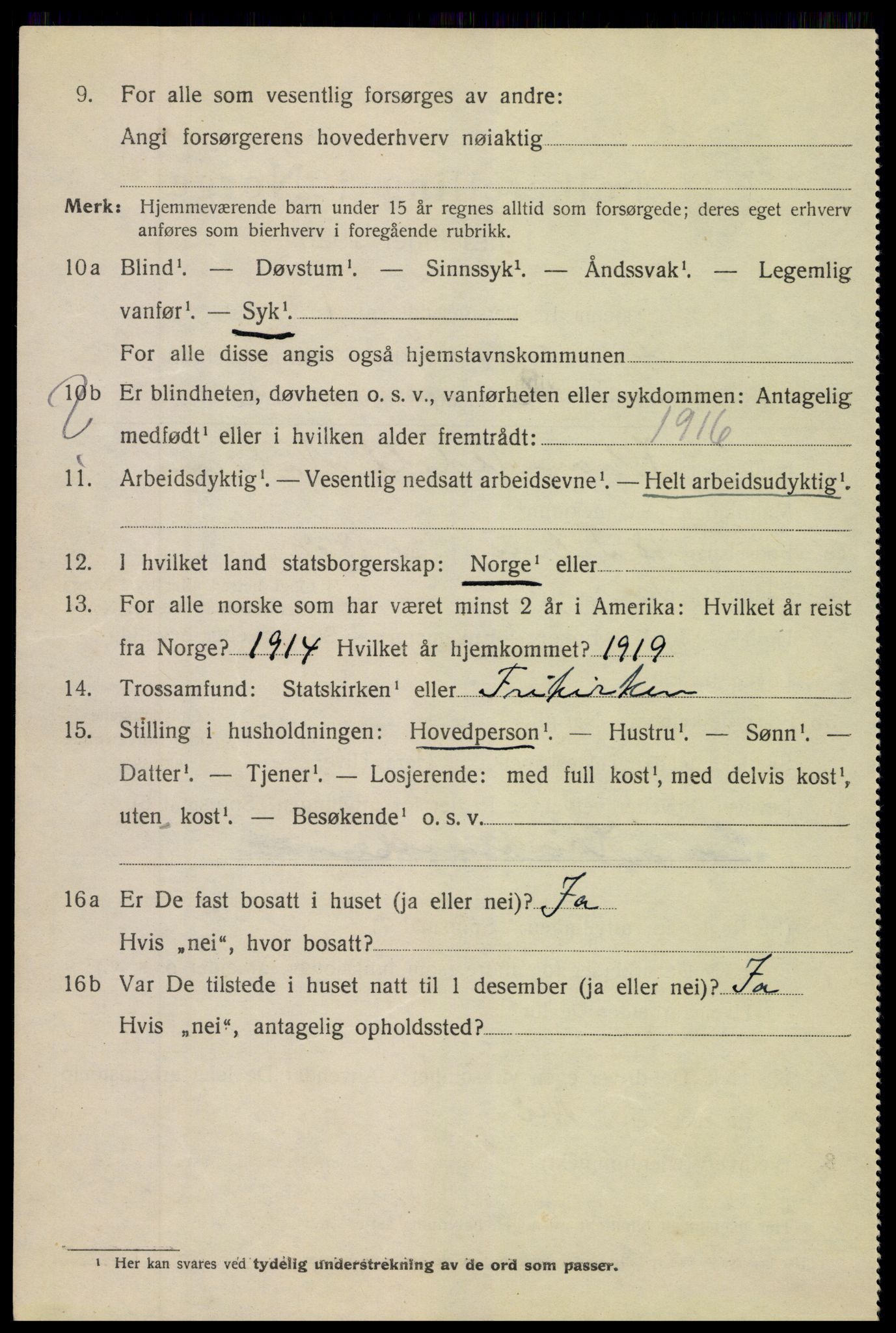 SAK, 1920 census for Arendal, 1920, p. 26861