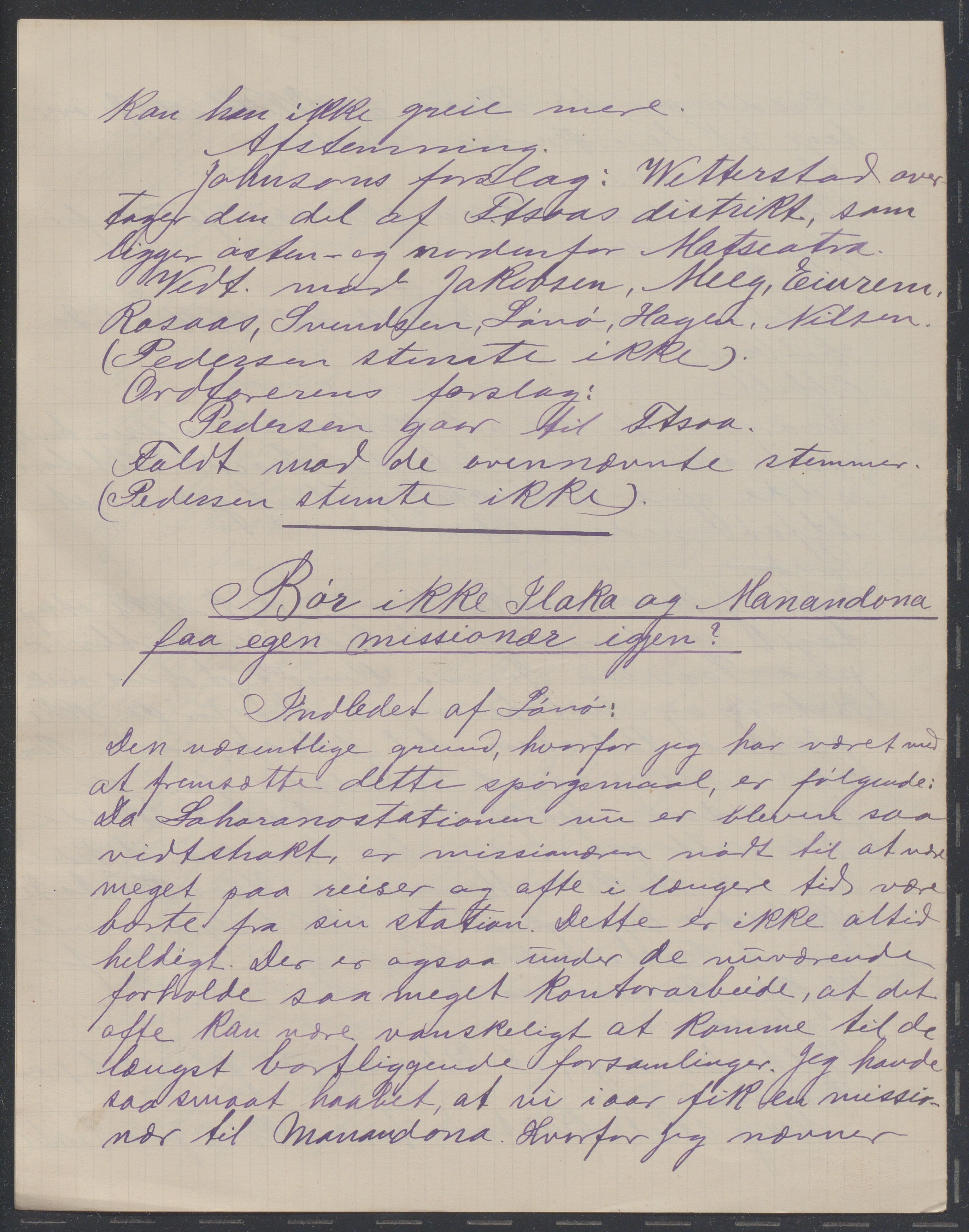 Det Norske Misjonsselskap - hovedadministrasjonen, VID/MA-A-1045/D/Da/Daa/L0043/0009: Konferansereferat og årsberetninger / Konferansereferat fra Madagaskar Innland, del I., 1900