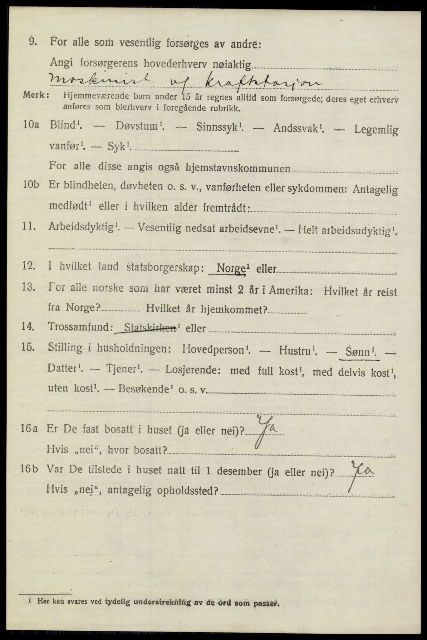 SAKO, 1920 census for Sannidal, 1920, p. 1600
