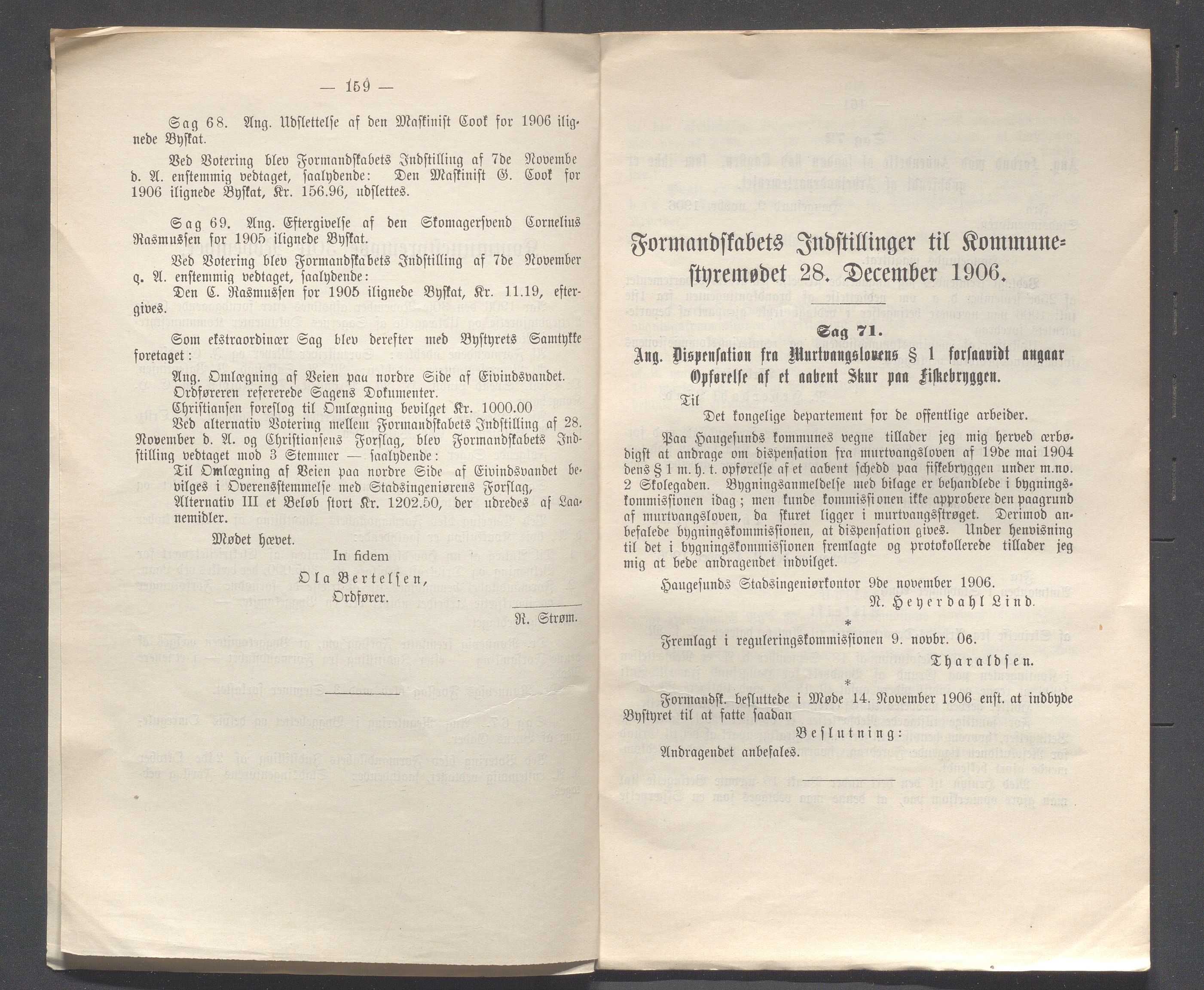 Haugesund kommune - Formannskapet og Bystyret, IKAR/A-740/A/Abb/L0001: Bystyreforhandlinger, 1889-1907, p. 868