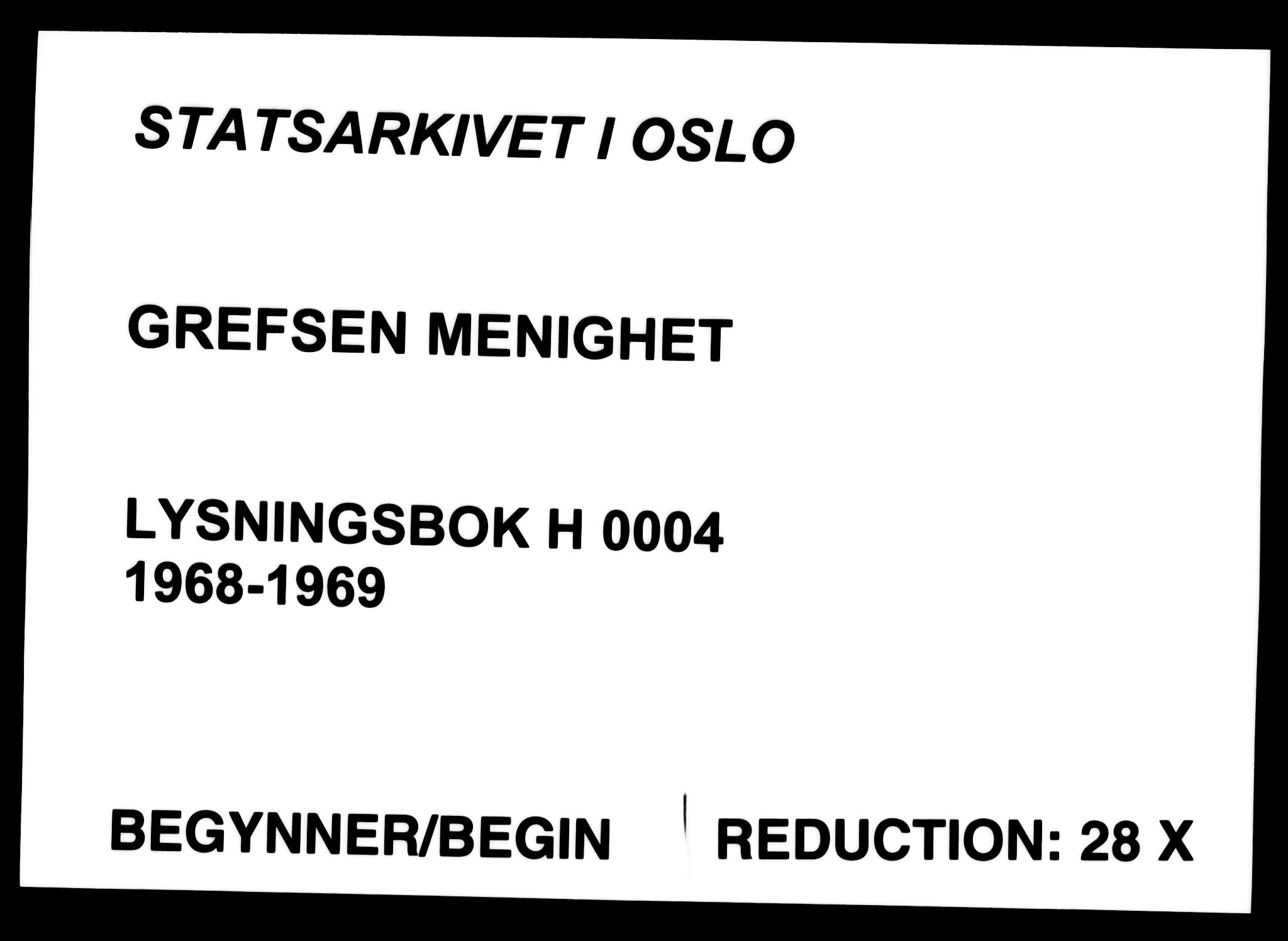 Grefsen prestekontor Kirkebøker, SAO/A-10237a/H/Ha/L0004: Banns register no. 4, 1968-1969