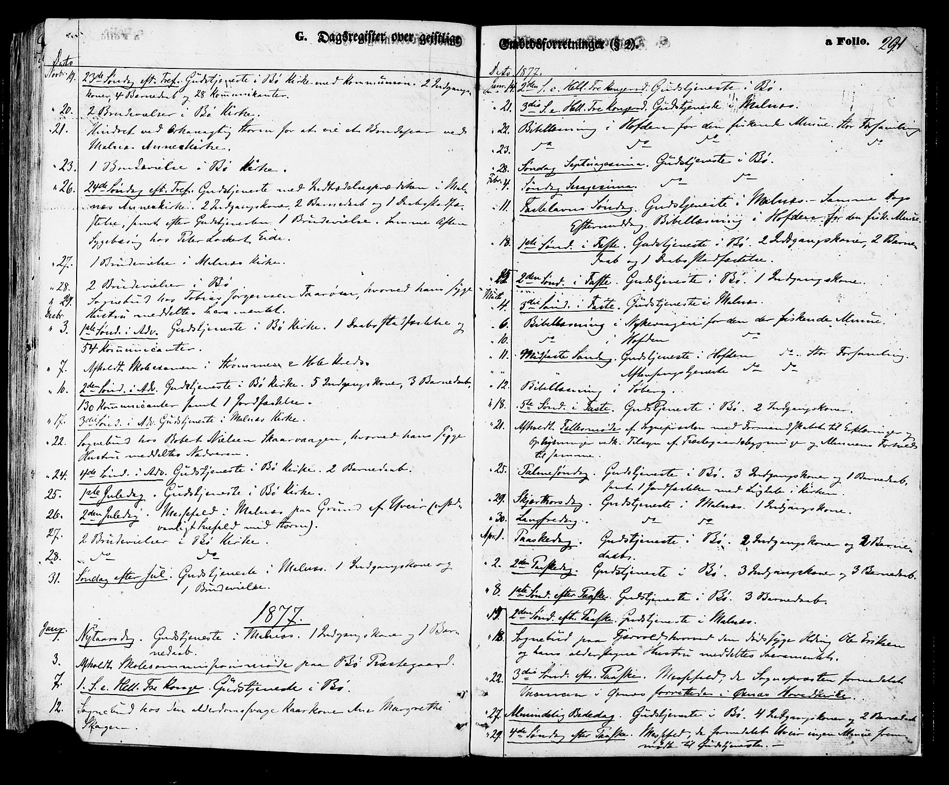 Ministerialprotokoller, klokkerbøker og fødselsregistre - Nordland, SAT/A-1459/891/L1301: Parish register (official) no. 891A06, 1870-1878, p. 291