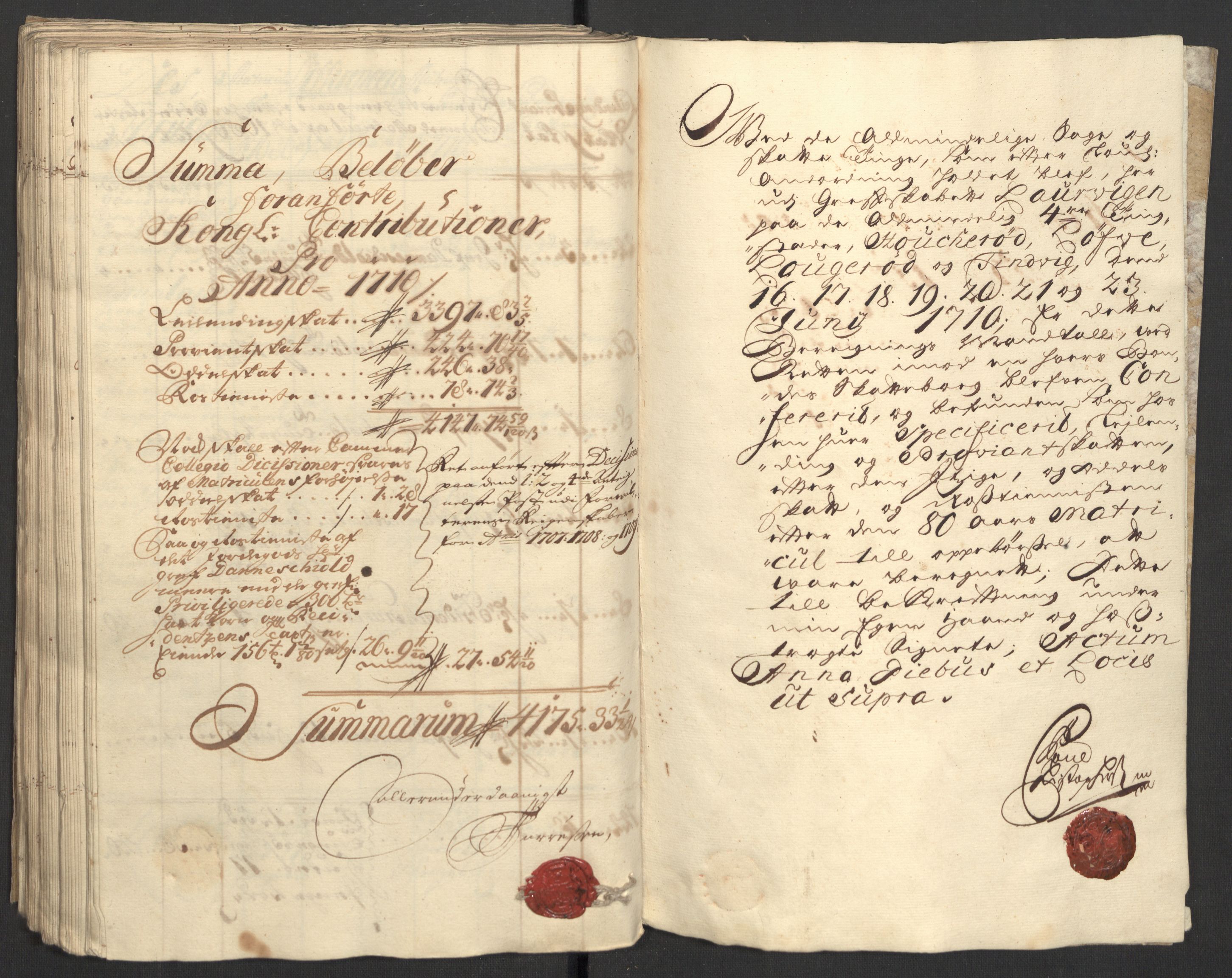 Rentekammeret inntil 1814, Reviderte regnskaper, Fogderegnskap, RA/EA-4092/R33/L1981: Fogderegnskap Larvik grevskap, 1709-1710, p. 380