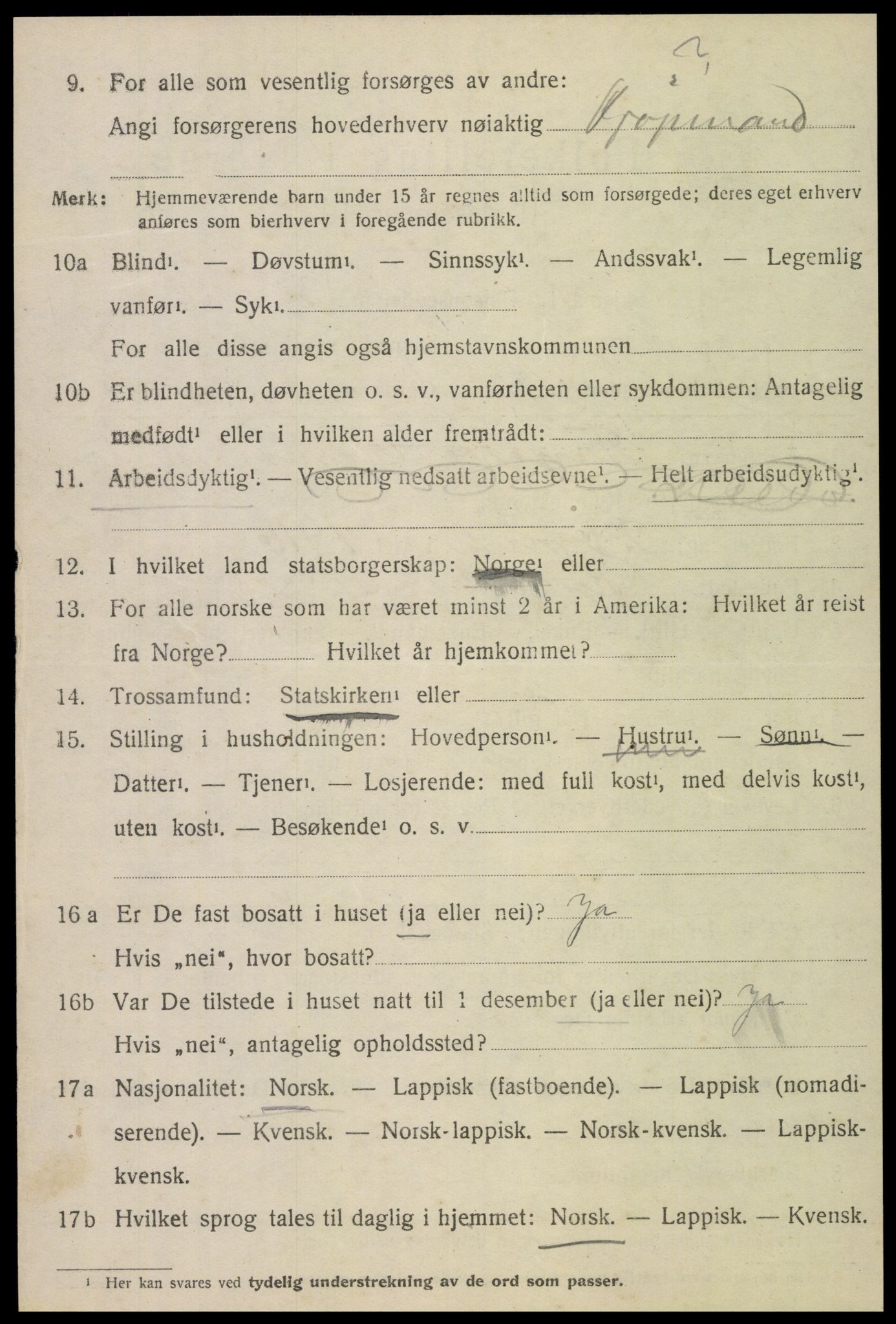 SAT, 1920 census for Egge, 1920, p. 3337