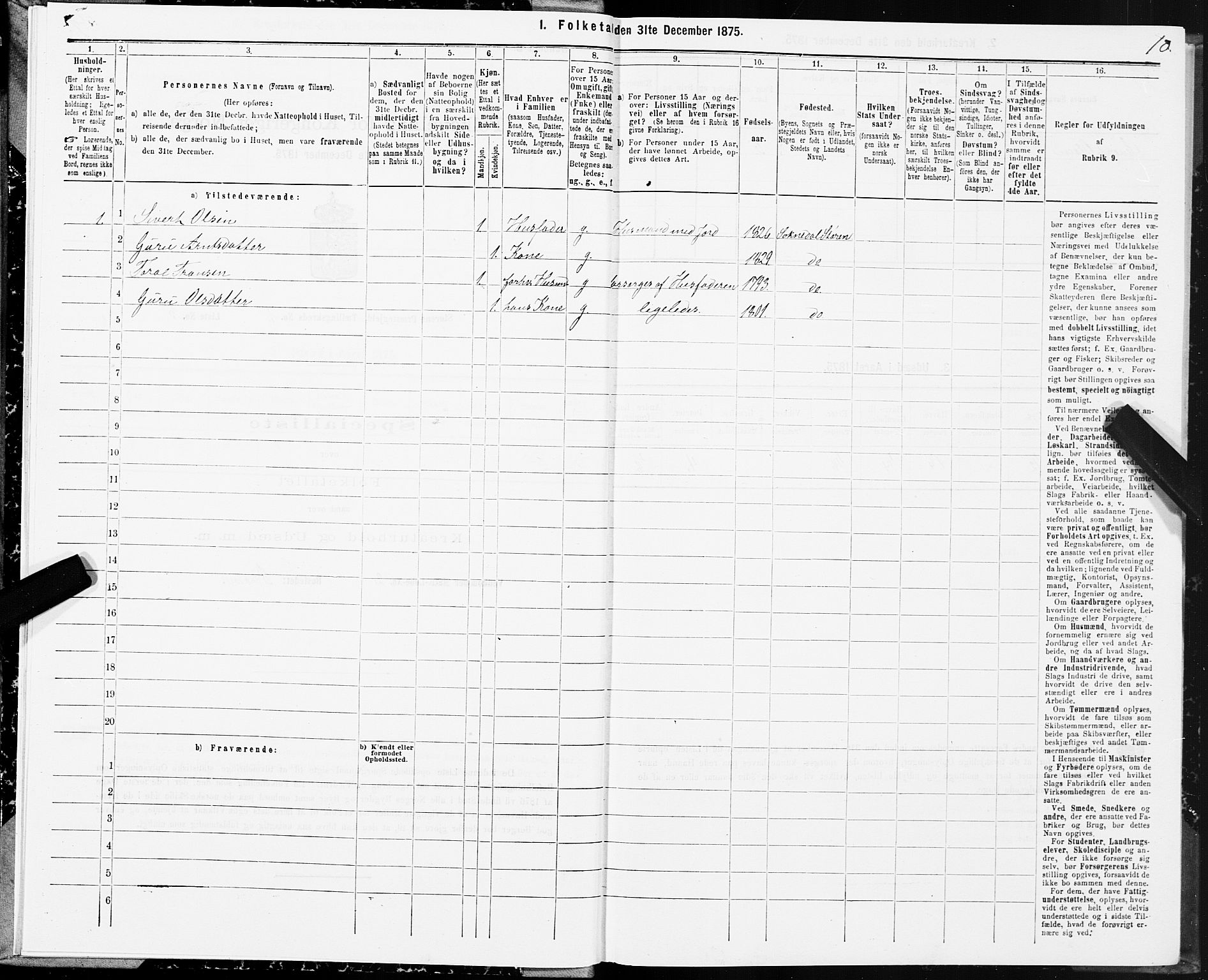 SAT, 1875 census for 1648P Støren, 1875, p. 7010