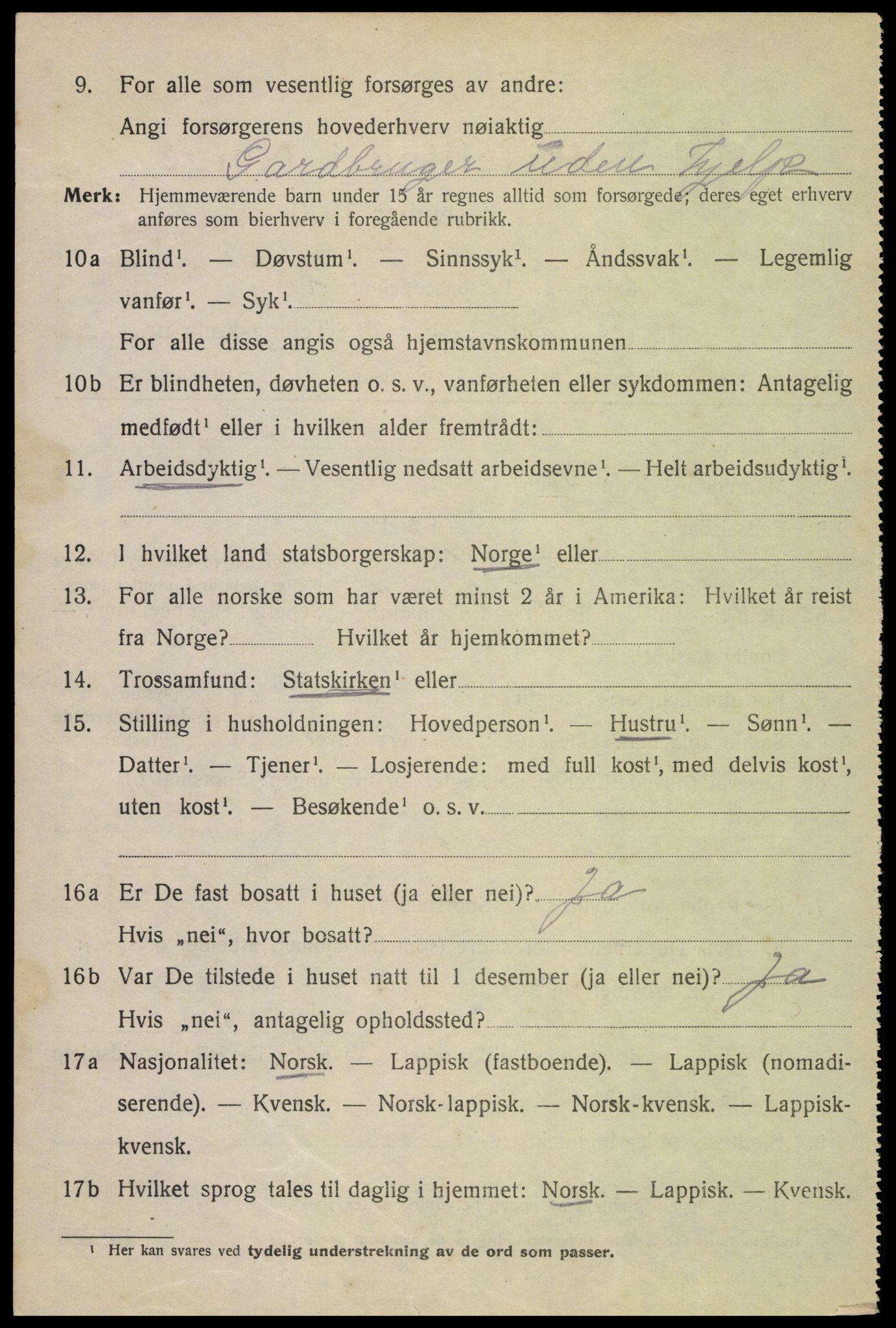 SAT, 1920 census for Bodin, 1920, p. 2107