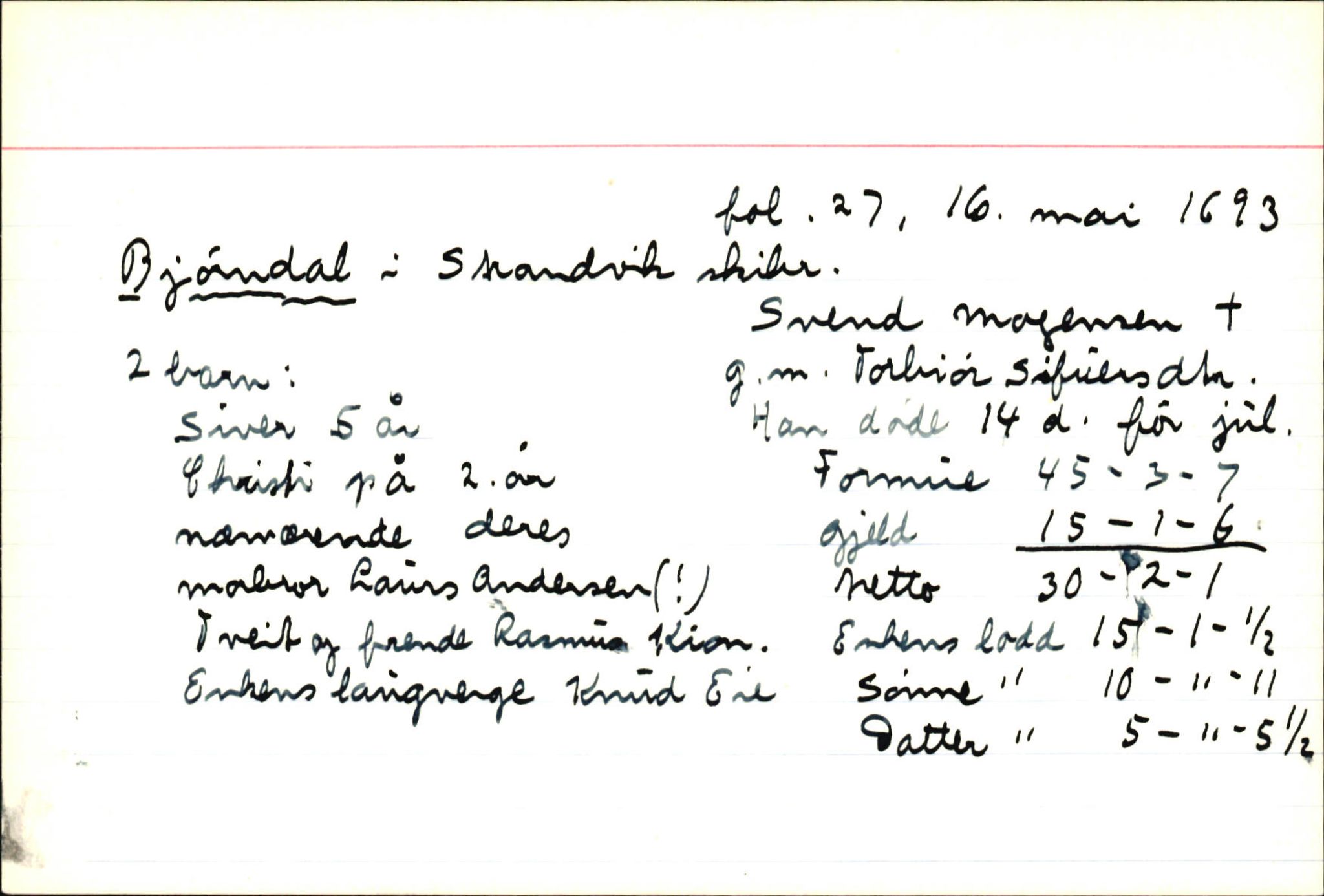 Skiftekort ved Statsarkivet i Bergen, SAB/SKIFTEKORT/004/L0001: Skifteprotokoll nr. 1-2, 1668-1699, p. 885