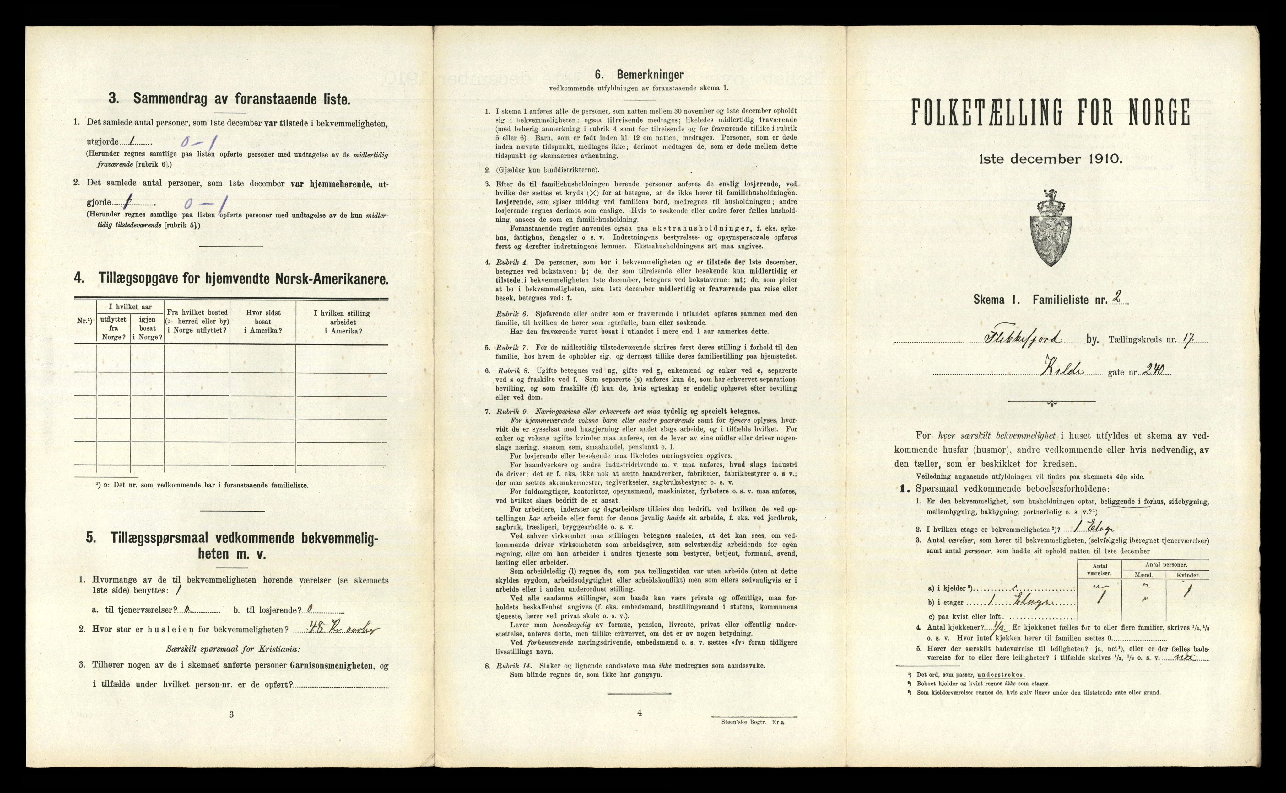 RA, 1910 census for Flekkefjord, 1910, p. 1494