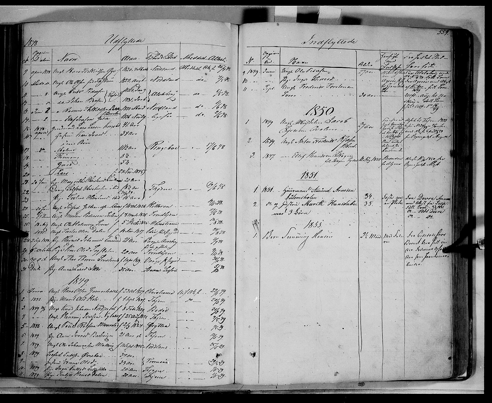 Lom prestekontor, SAH/PREST-070/K/L0006: Parish register (official) no. 6B, 1837-1863, p. 559