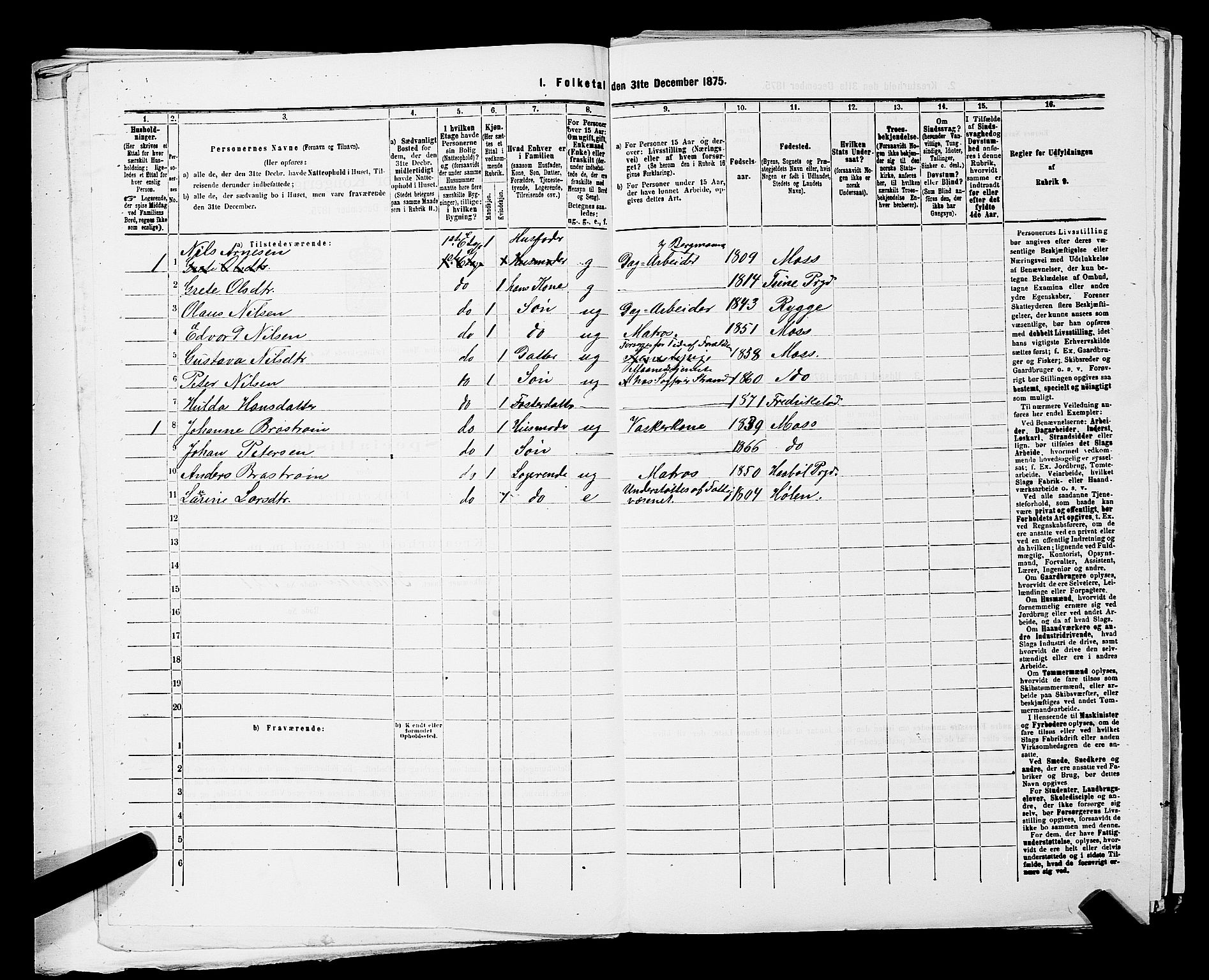 RA, 1875 census for 0104B Moss/Moss, 1875, p. 383