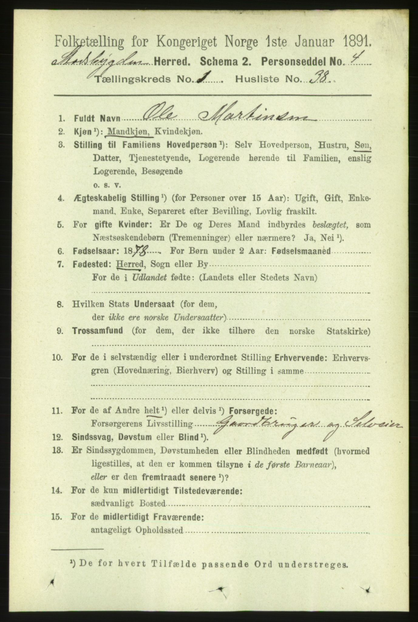 RA, 1891 census for 1625 Stadsbygd, 1891, p. 359