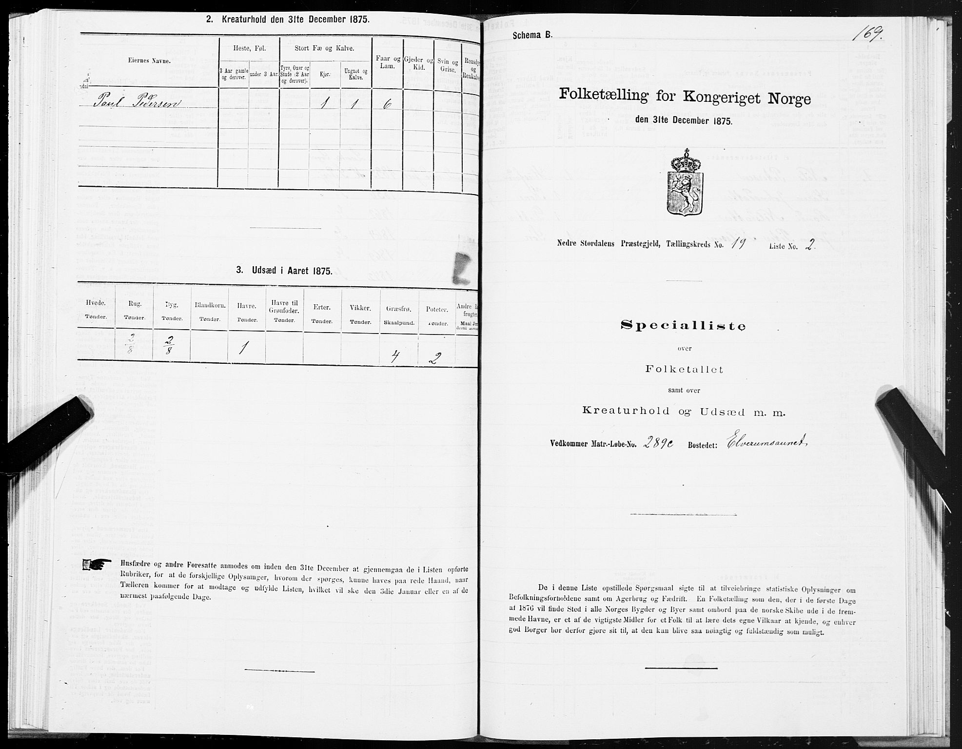 SAT, 1875 census for 1714P Nedre Stjørdal, 1875, p. 9169