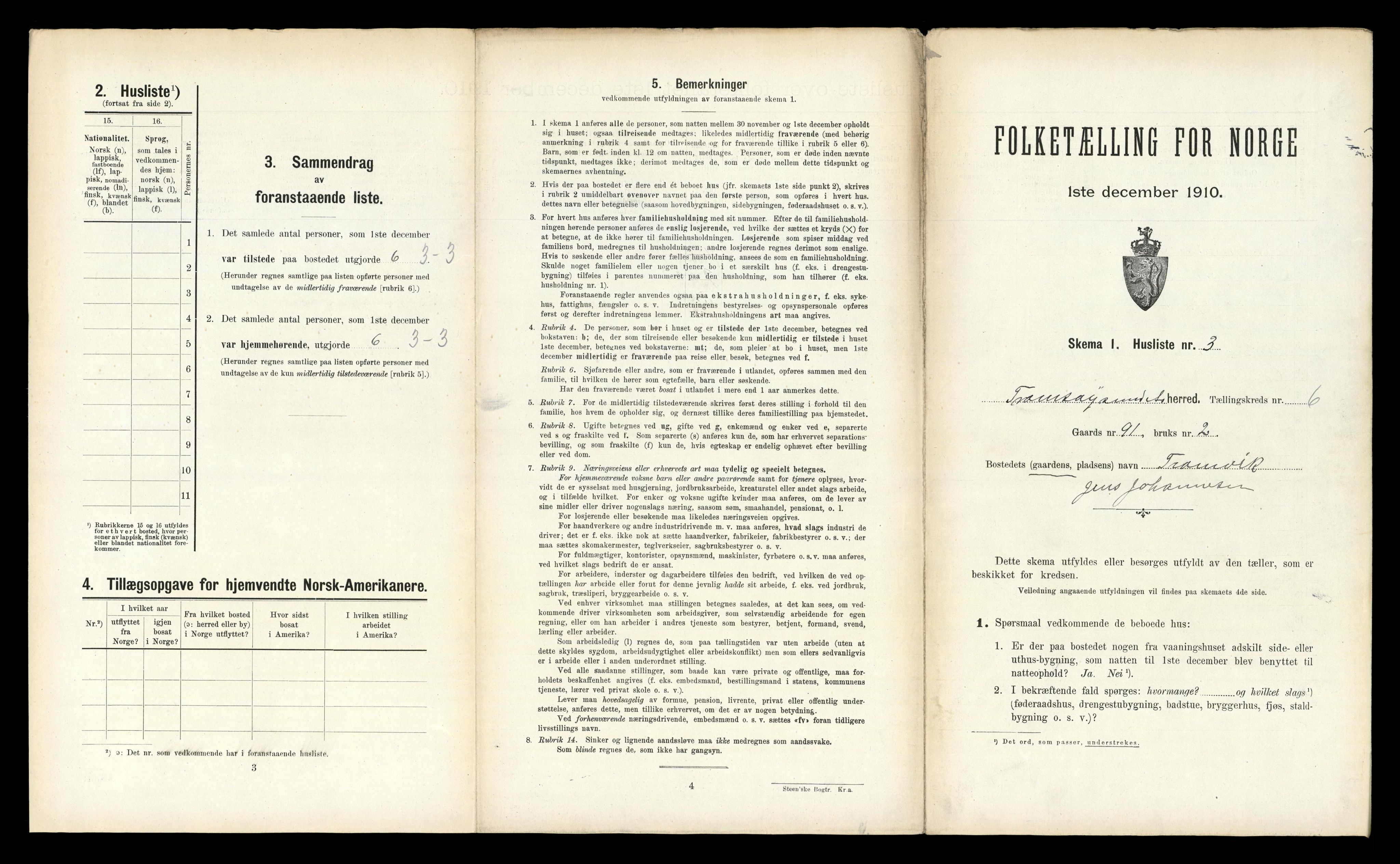 RA, 1910 census for Tromsøysund, 1910, p. 1189