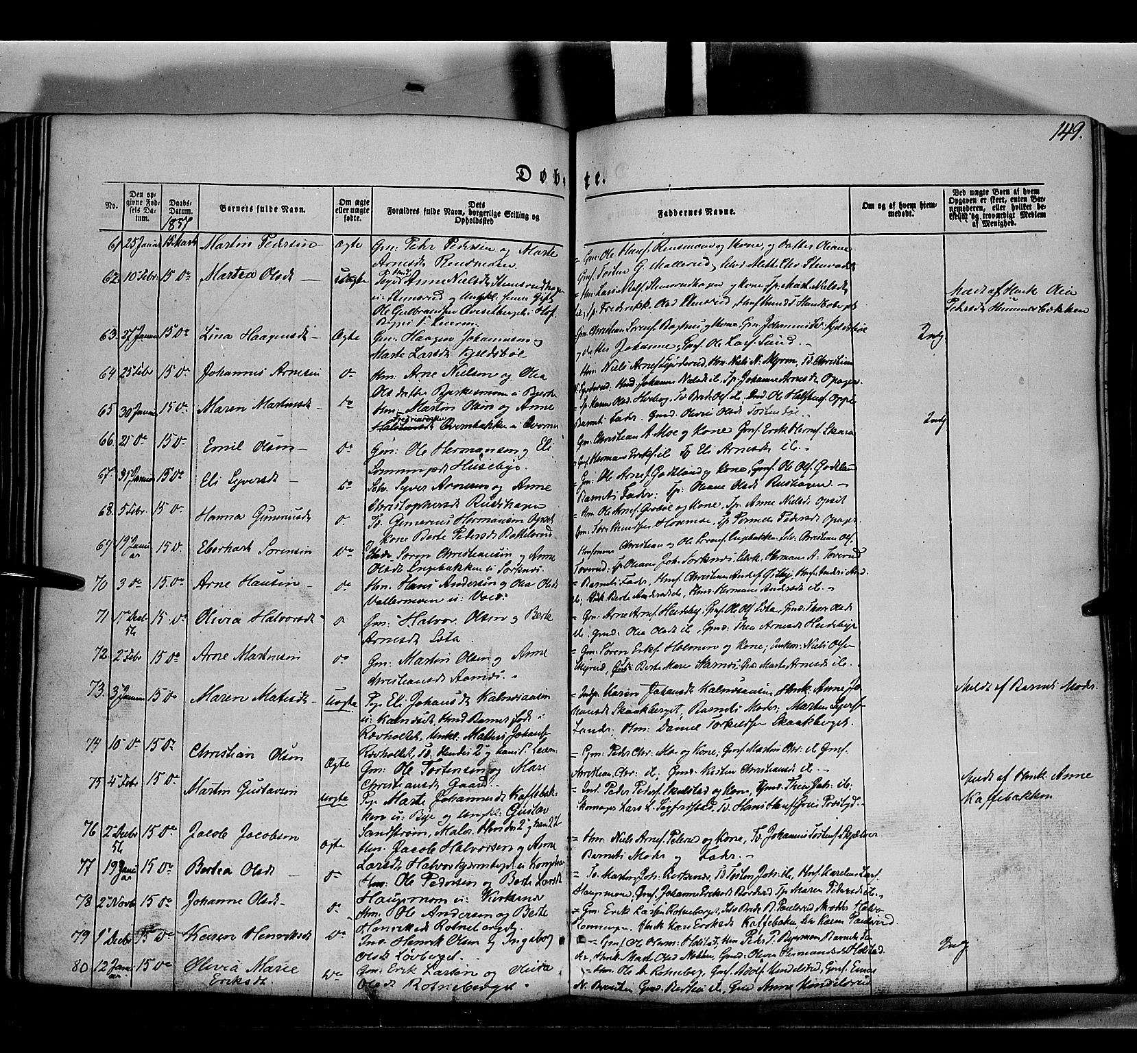 Grue prestekontor, AV/SAH-PREST-036/H/Ha/Haa/L0008: Parish register (official) no. 8, 1847-1858, p. 149