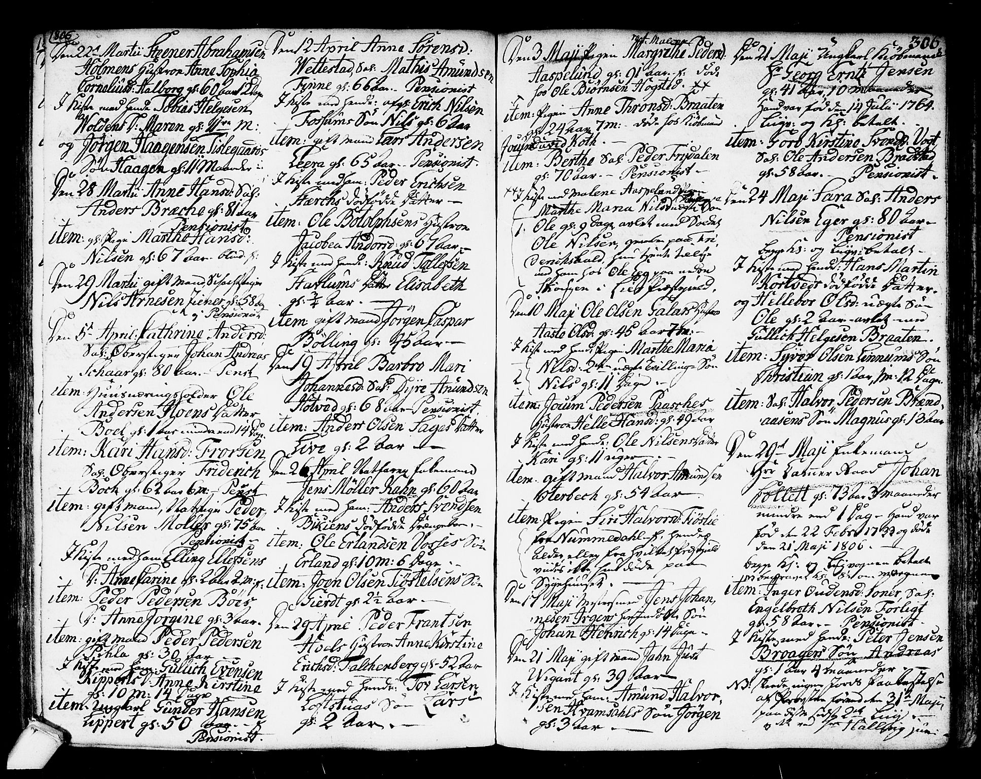 Kongsberg kirkebøker, SAKO/A-22/F/Fa/L0007: Parish register (official) no. I 7, 1795-1816, p. 306