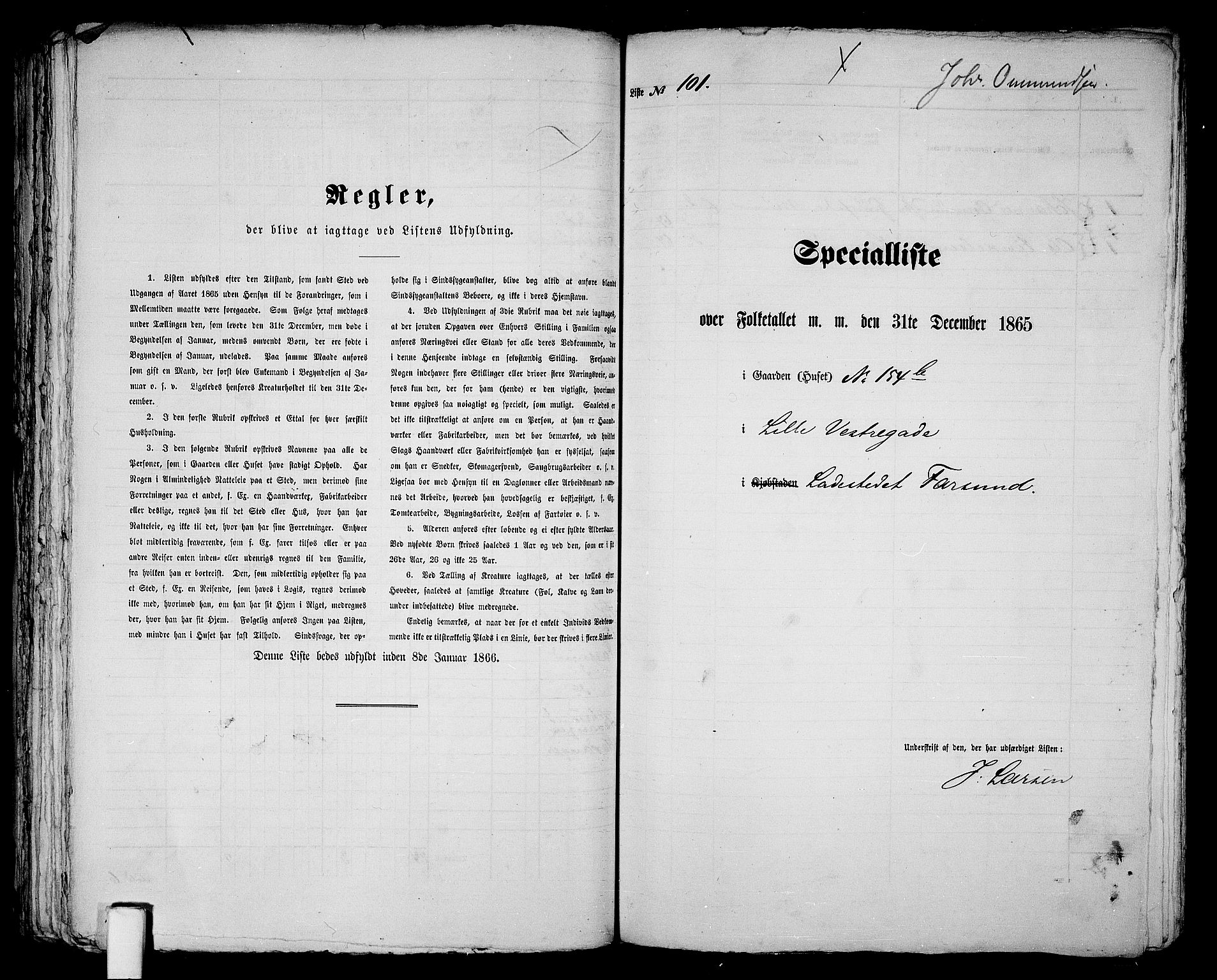 RA, 1865 census for Vanse/Farsund, 1865, p. 208