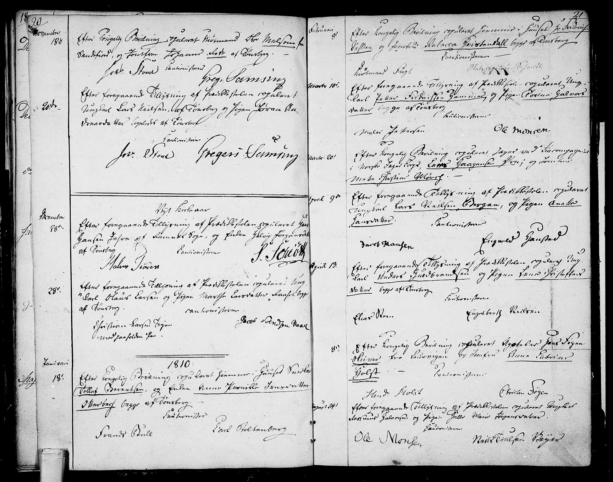 Tønsberg kirkebøker, SAKO/A-330/F/Fa/L0003: Parish register (official) no. I 3, 1797-1814, p. 20-21