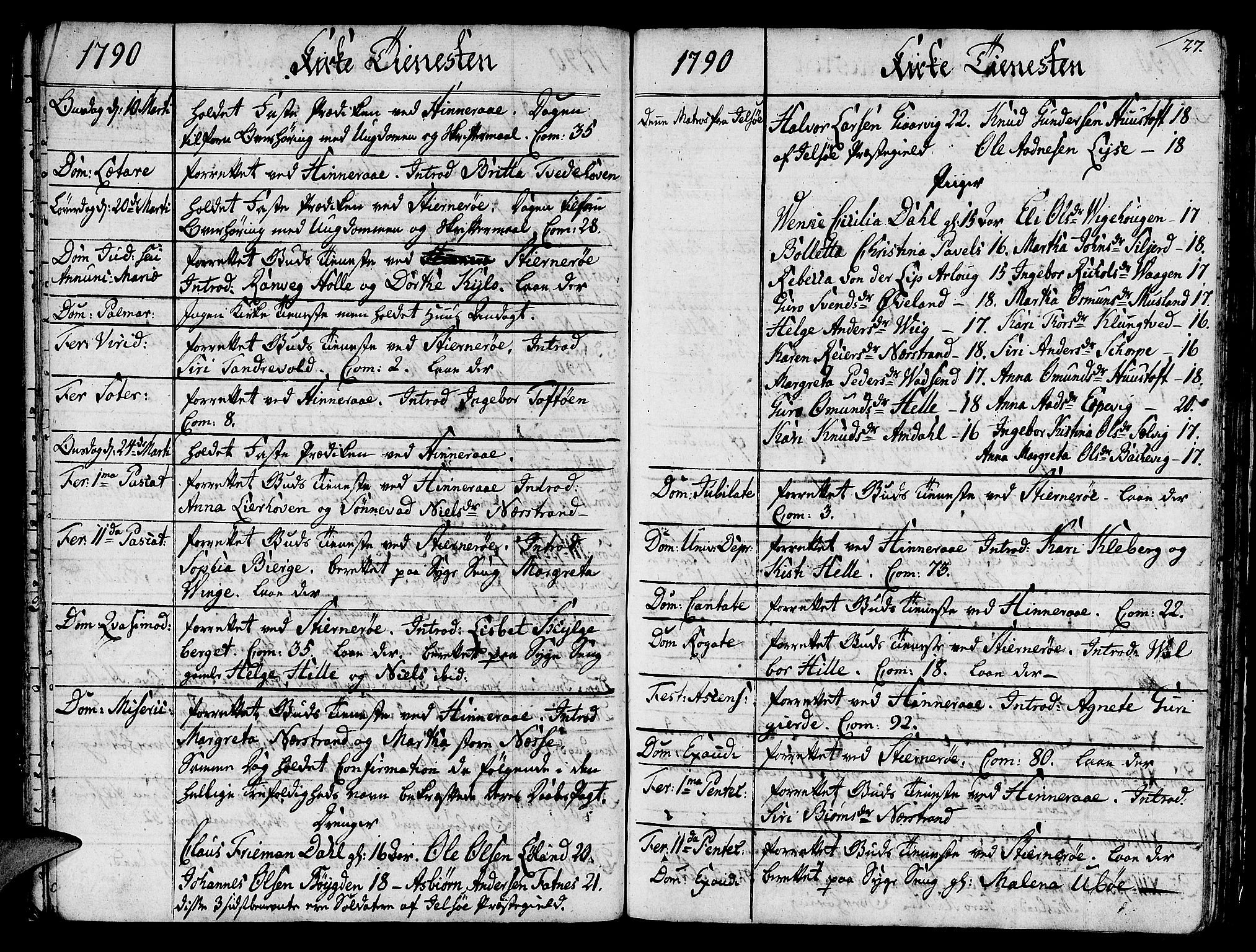 Nedstrand sokneprestkontor, AV/SAST-A-101841/01/IV: Parish register (official) no. A 4, 1779-1795, p. 27