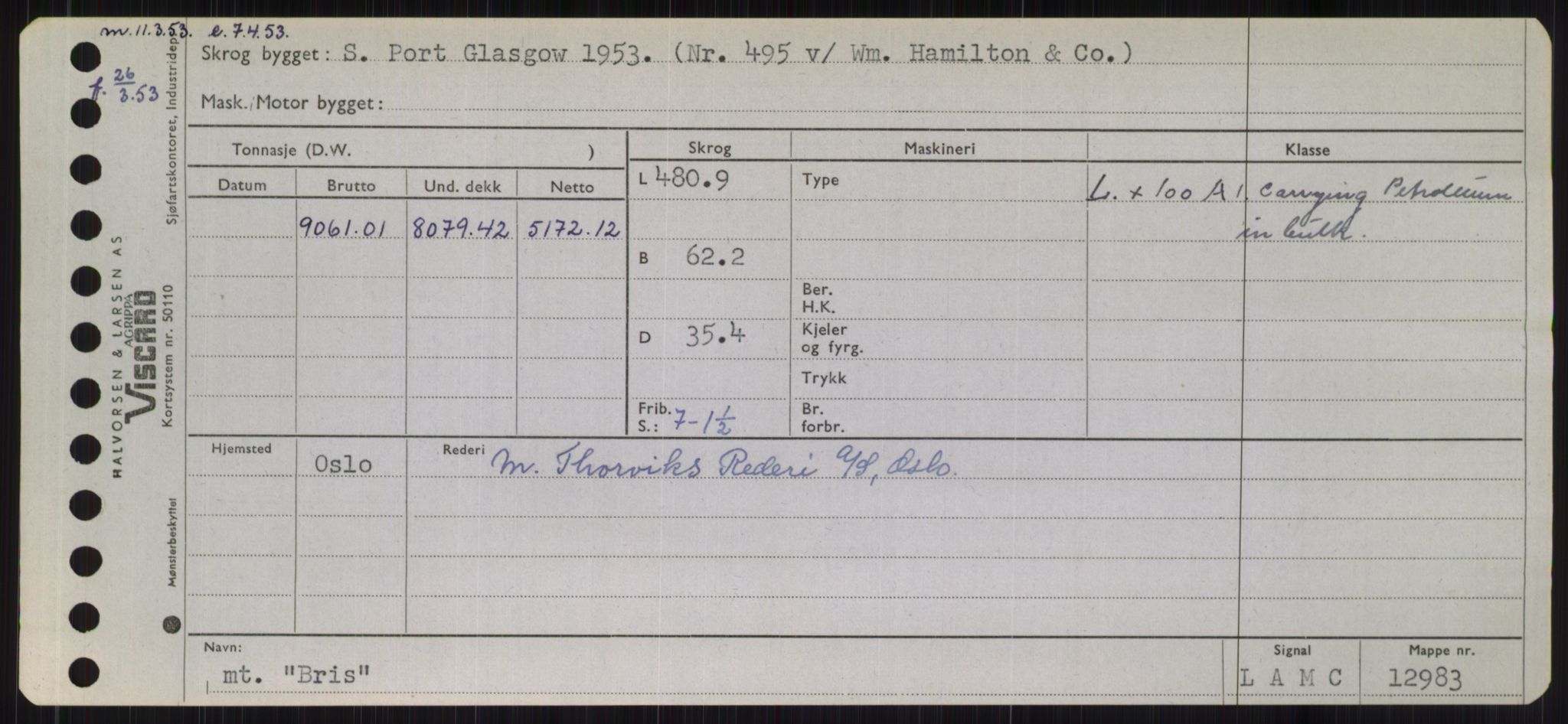 Sjøfartsdirektoratet med forløpere, Skipsmålingen, RA/S-1627/H/Hb/L0001: Fartøy, A-D, p. 381