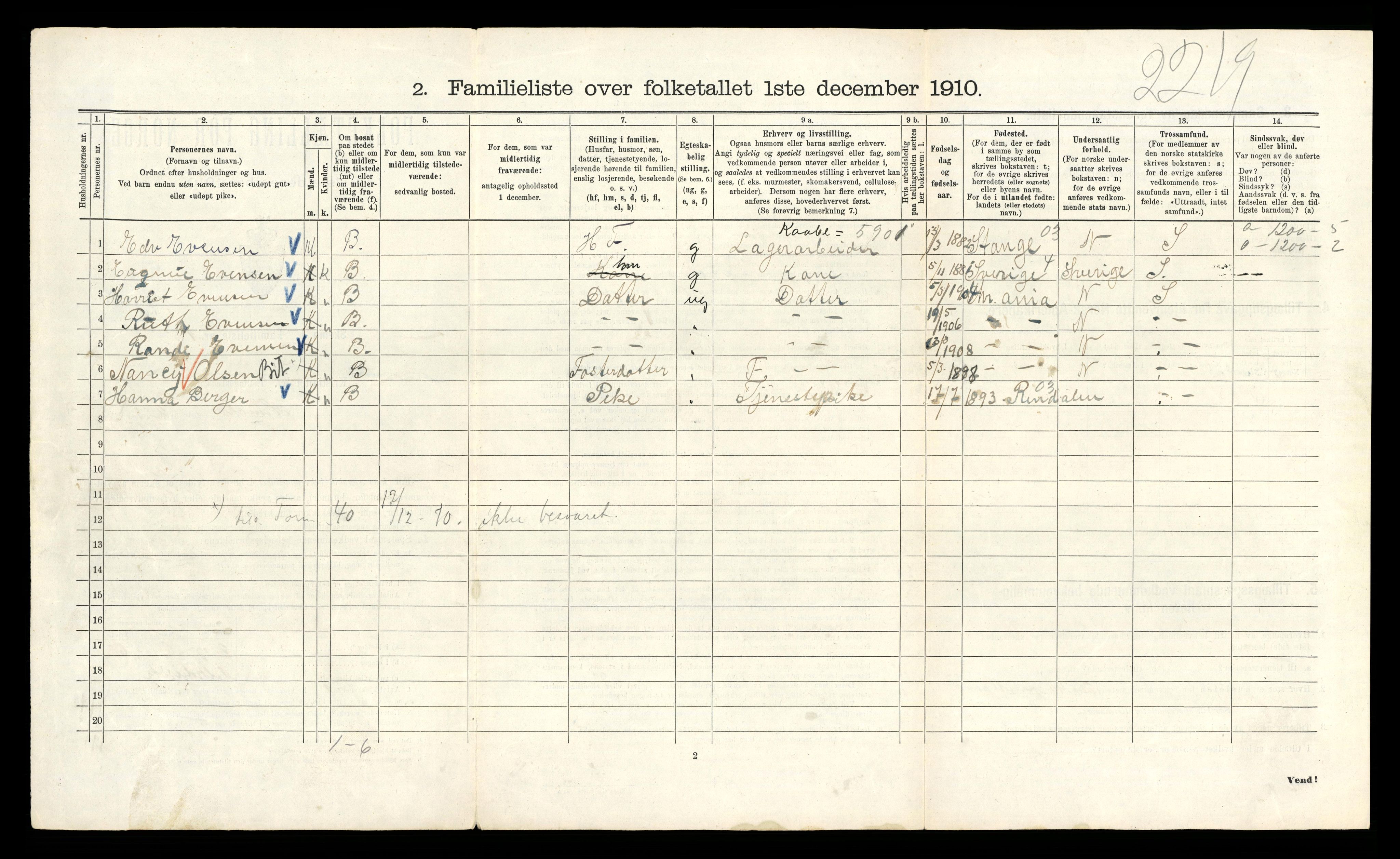 RA, 1910 census for Kristiania, 1910, p. 34154