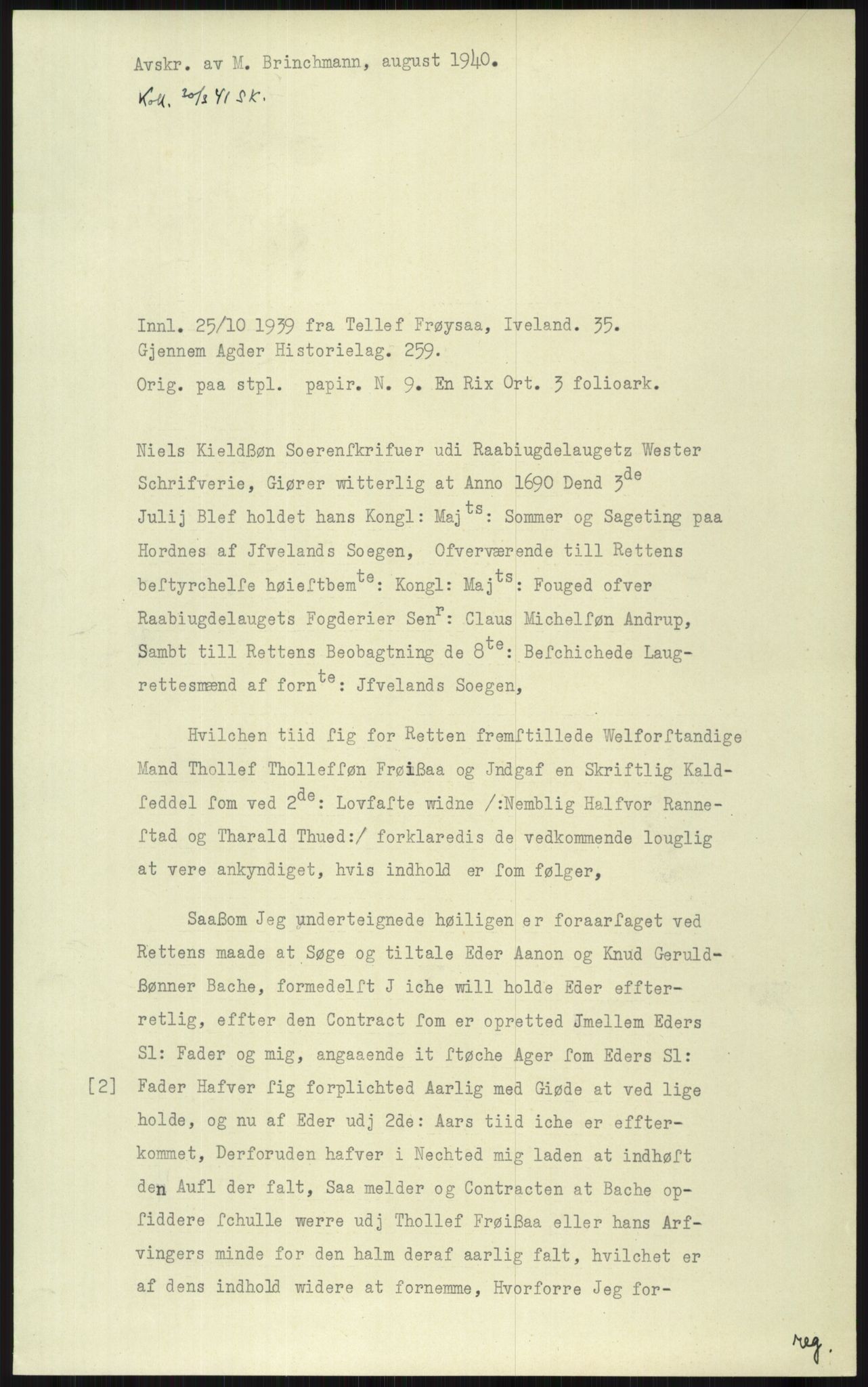 Samlinger til kildeutgivelse, Diplomavskriftsamlingen, AV/RA-EA-4053/H/Ha, p. 2326