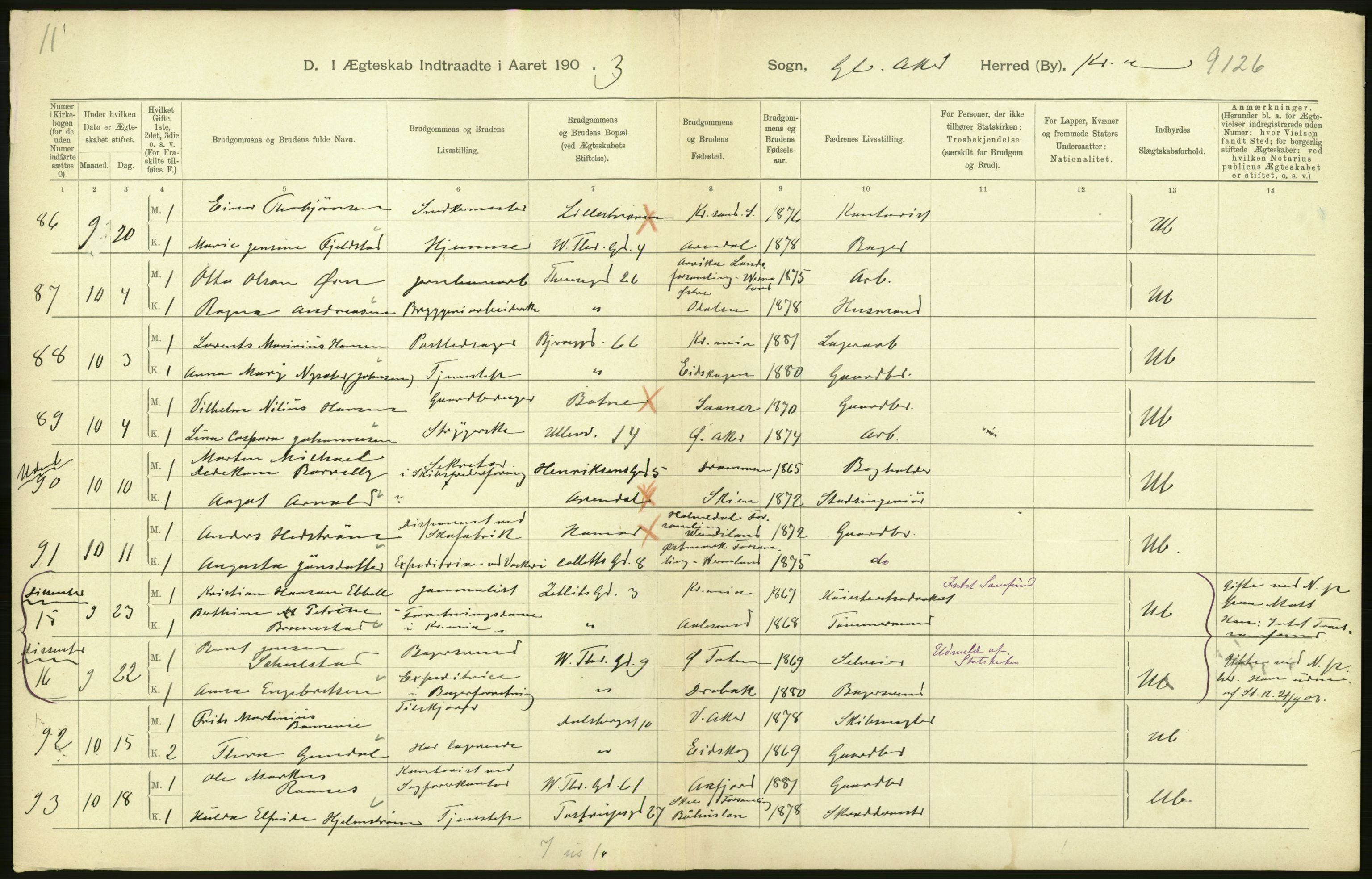 Statistisk sentralbyrå, Sosiodemografiske emner, Befolkning, AV/RA-S-2228/D/Df/Dfa/Dfaa/L0004: Kristiania: Gifte, døde, 1903, p. 660