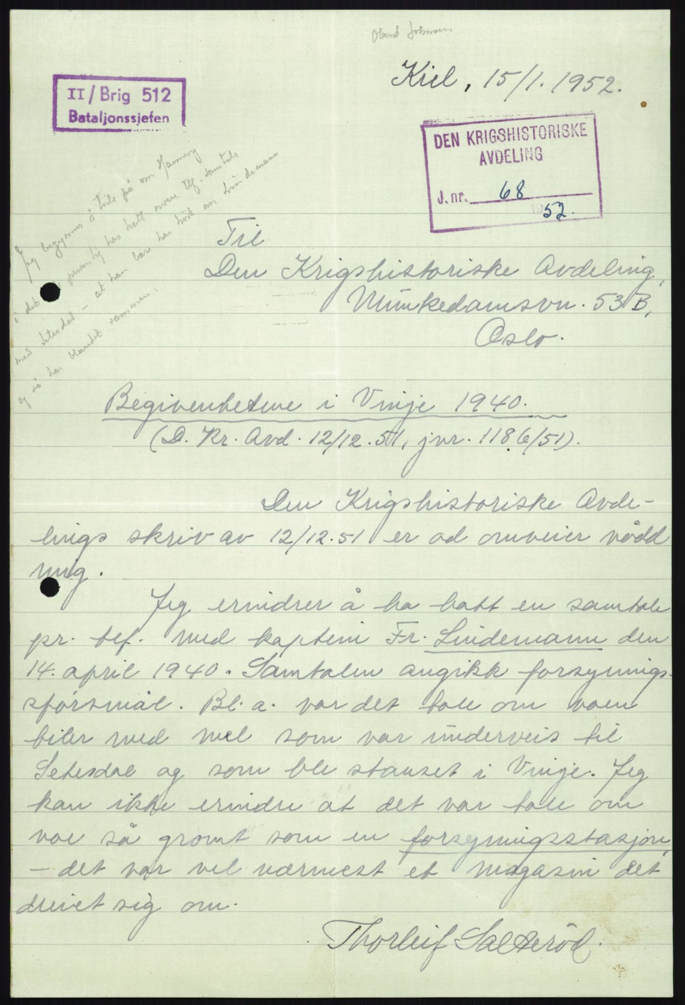 Forsvaret, Forsvarets krigshistoriske avdeling, AV/RA-RAFA-2017/Y/Yb/L0056: II-C-11-136-139  -  1. Divisjon, 1940-1957, p. 1826