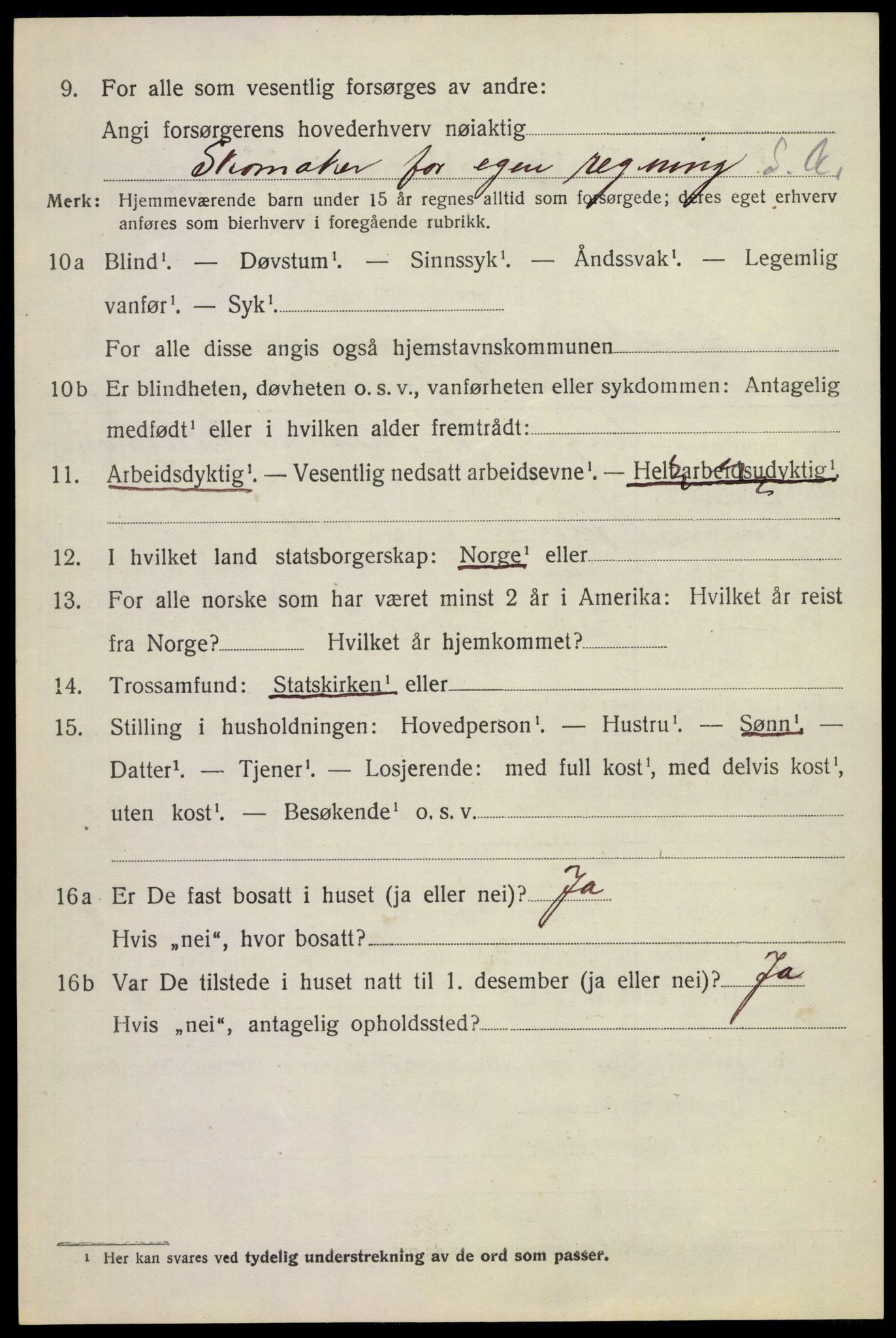 SAKO, 1920 census for Øvre Sandsvær, 1920, p. 1603