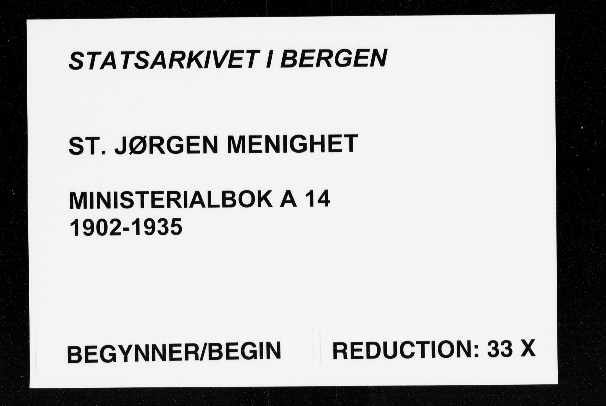 St. Jørgens hospital og Årstad sokneprestembete, AV/SAB-A-99934: Parish register (official) no. A 14, 1902-1935