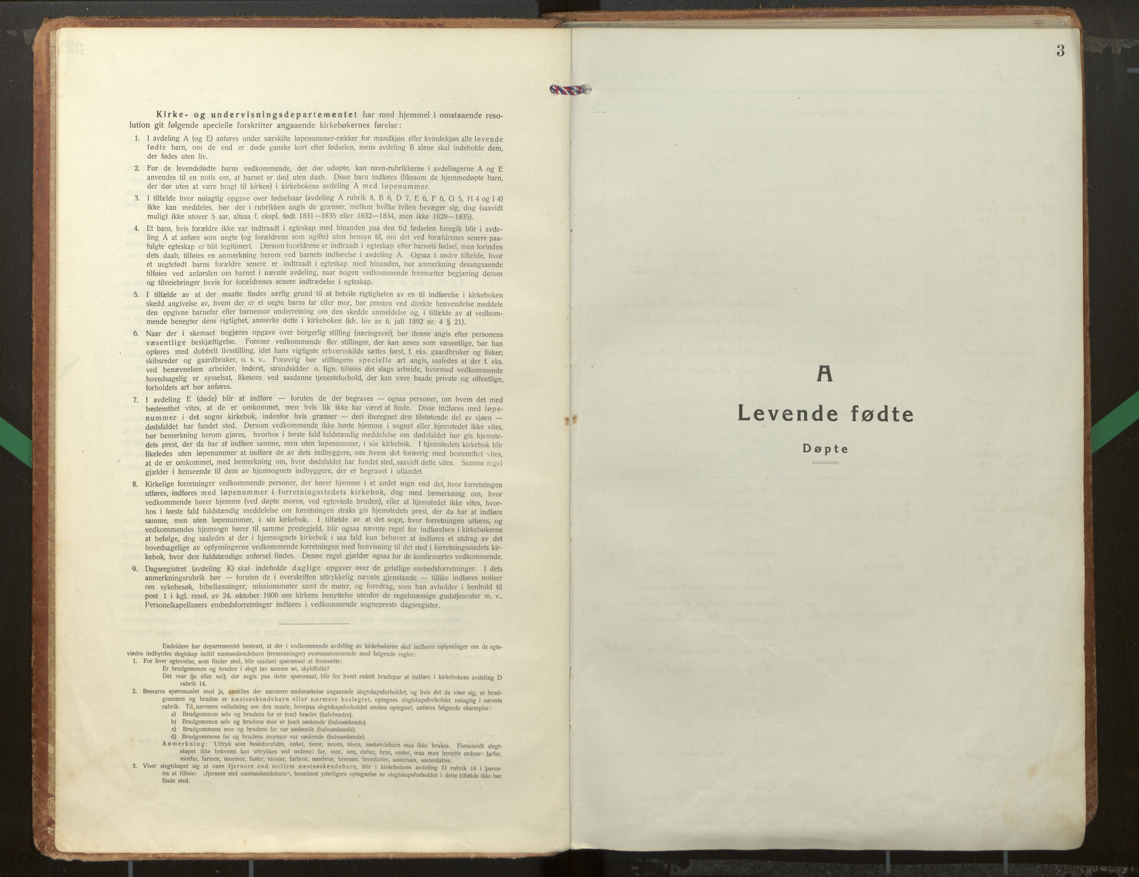 Kinn sokneprestembete, AV/SAB-A-80801/H/Haa/Haab/L0002: Parish register (official) no. B 2, 1921-1957, p. 3