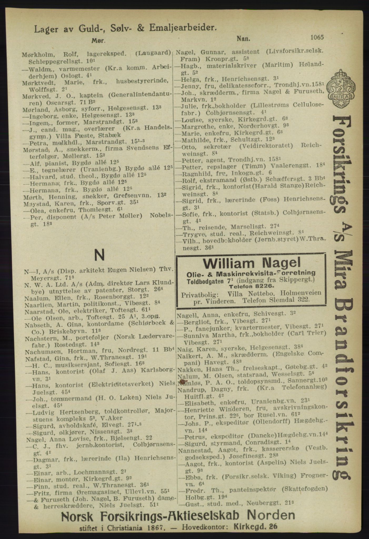 Kristiania/Oslo adressebok, PUBL/-, 1918, p. 1090
