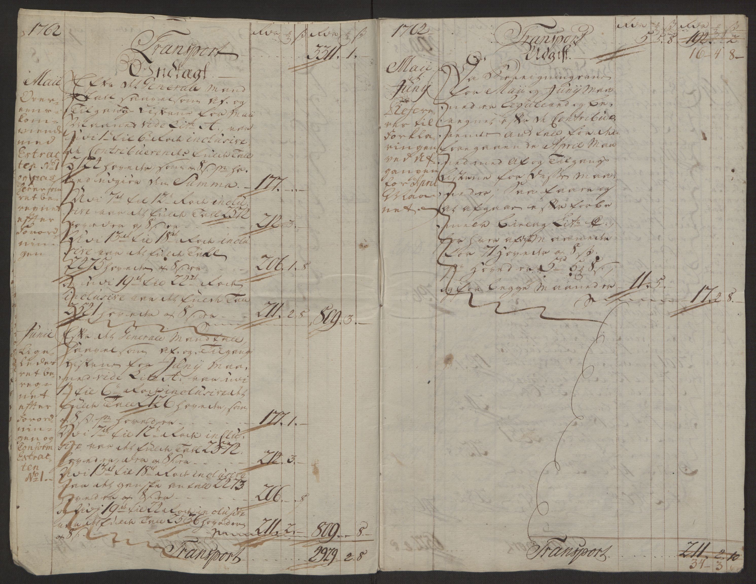 Rentekammeret inntil 1814, Reviderte regnskaper, Byregnskaper, AV/RA-EA-4066/R/Rp/L0367/0001: [P21] Kontribusjonsregnskap / Ekstraskatt, 1764, p. 15