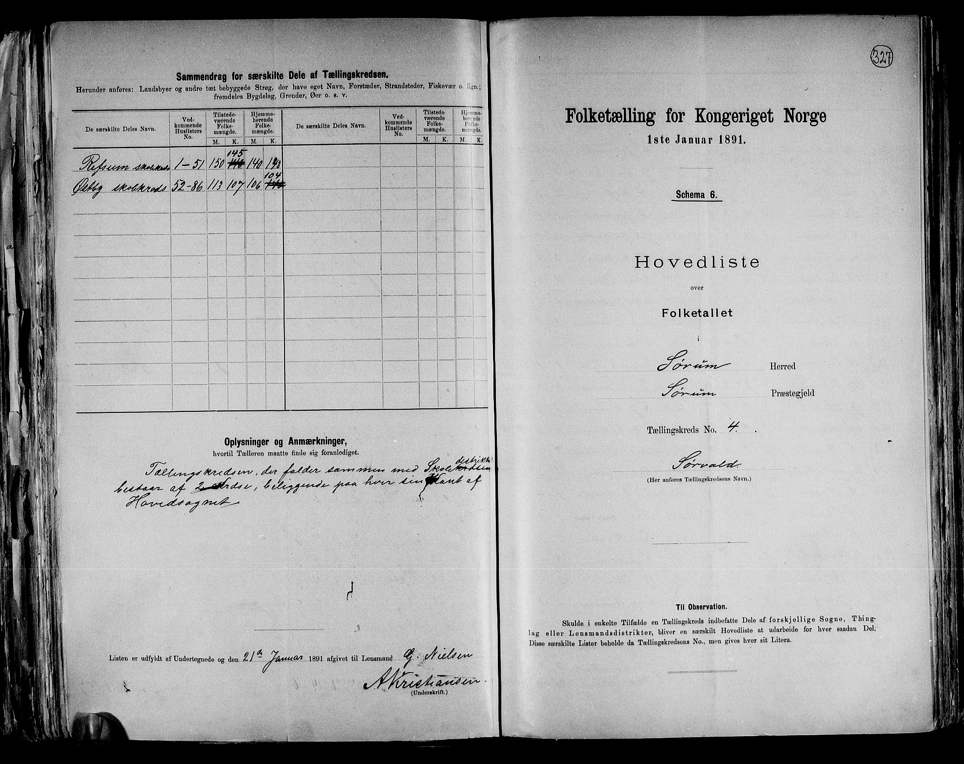 RA, 1891 census for 0226 Sørum, 1891, p. 12