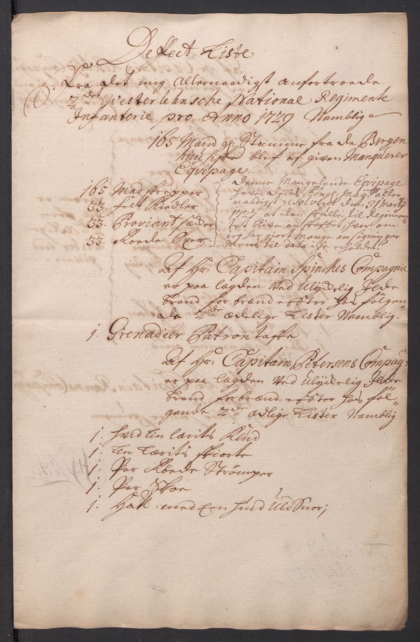 Kommanderende general (KG I) med Det norske krigsdirektorium, AV/RA-EA-5419/B/L0010: Kommanderende generals konsepter og kopibok, 1728-1730, p. 659