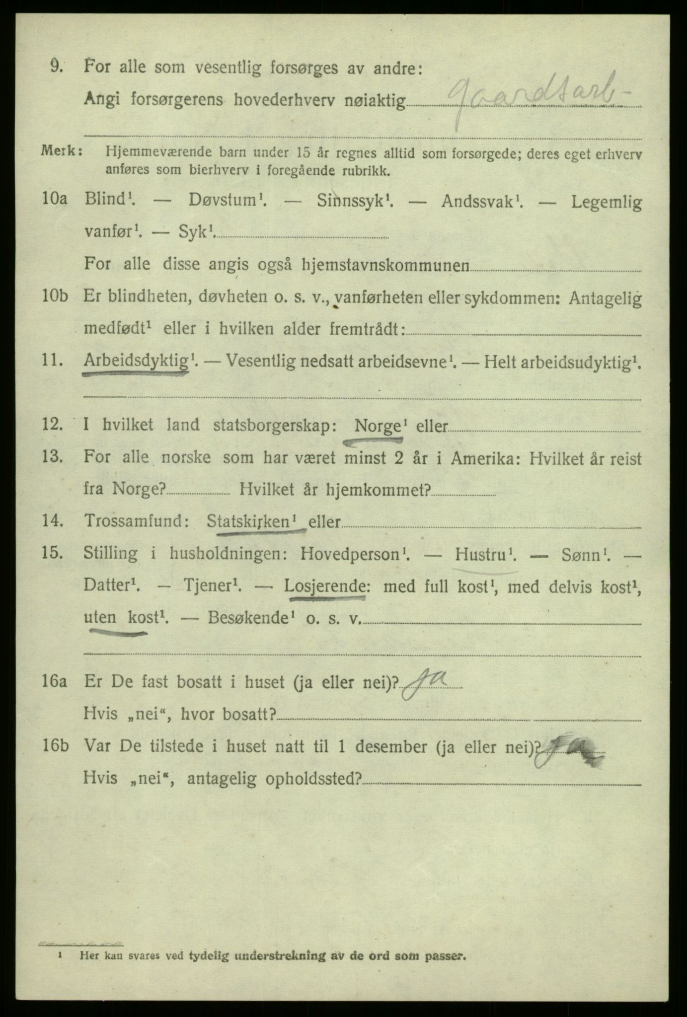 SAB, 1920 census for Vik, 1920, p. 3774