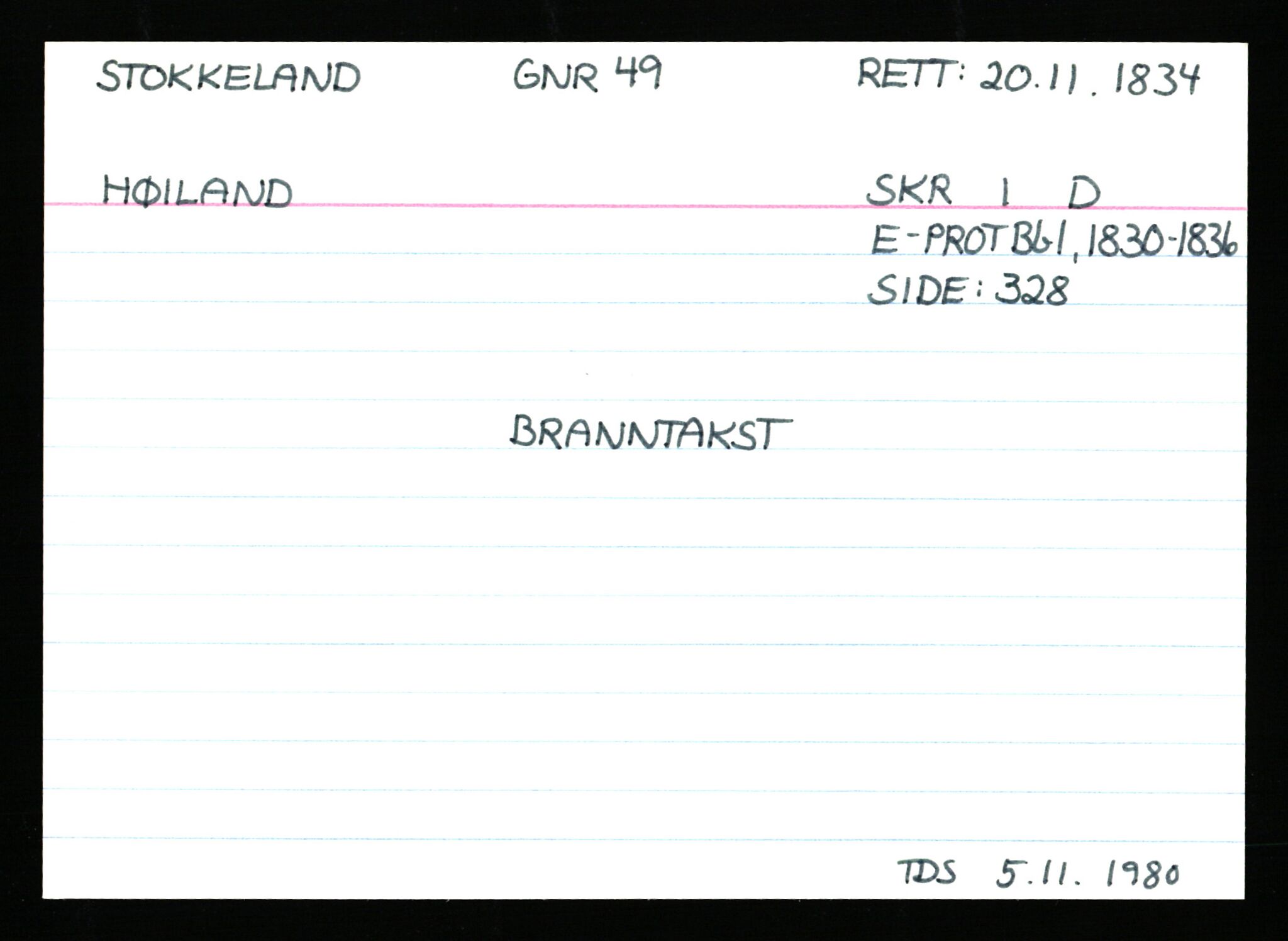 Statsarkivet i Stavanger, AV/SAST-A-101971/03/Y/Ym/L0056: Åstedskort sortert etter gårdsnavn: Stokkeland - Sund, 1600-1950, p. 4