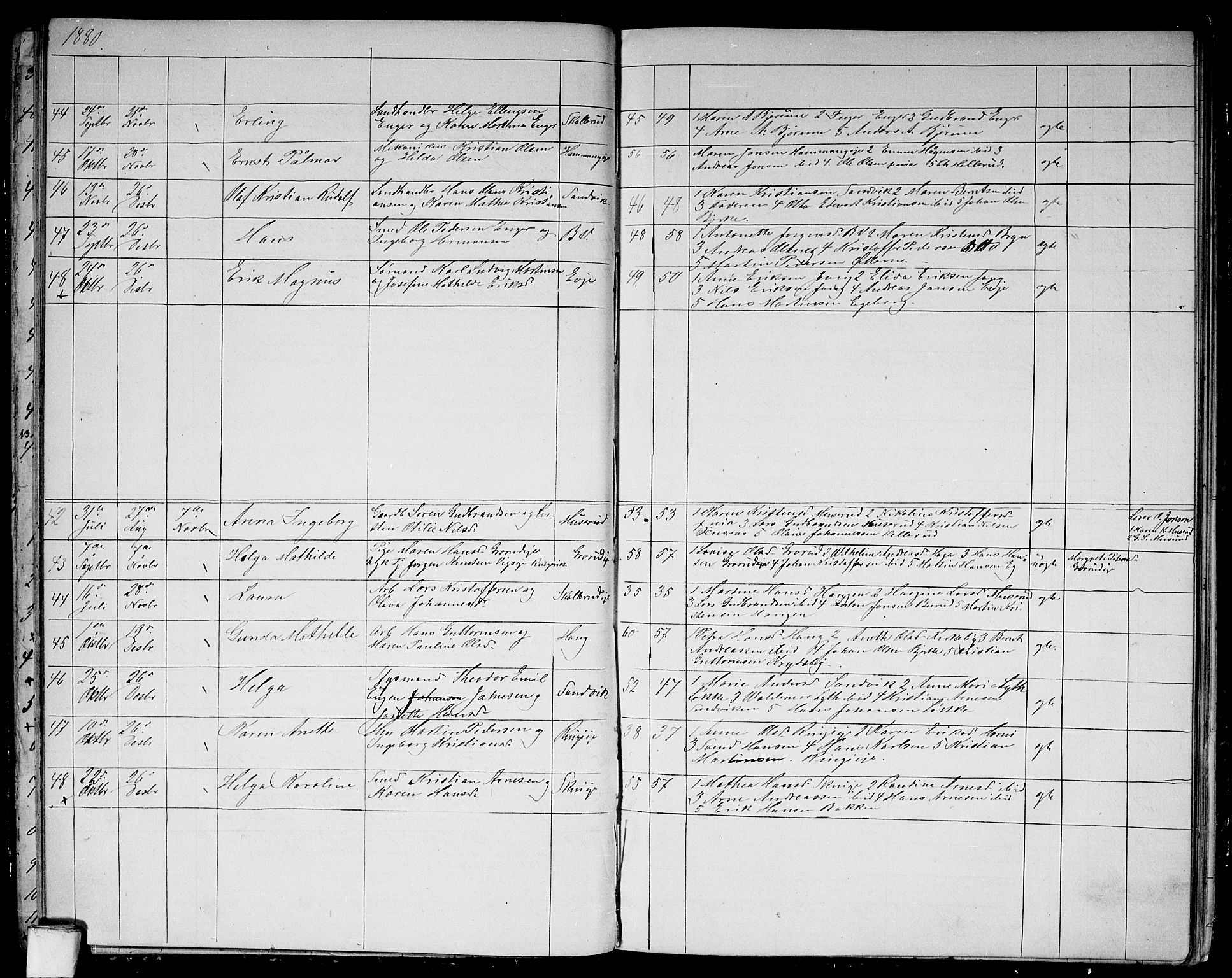 Asker prestekontor Kirkebøker, AV/SAO-A-10256a/G/Gb/L0003: Parish register (copy) no. II 3, 1875-1889