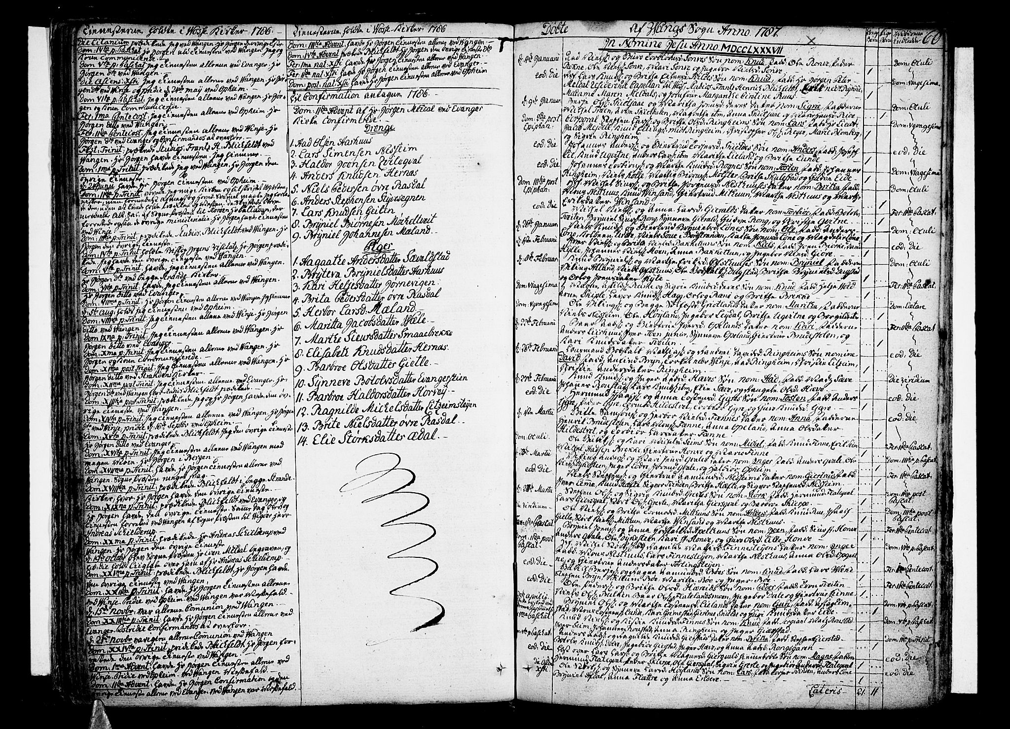 Voss sokneprestembete, AV/SAB-A-79001/H/Haa: Parish register (official) no. A 9, 1780-1810, p. 60