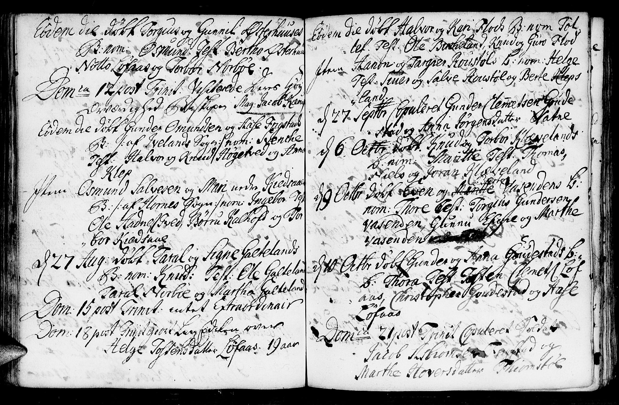 Evje sokneprestkontor, AV/SAK-1111-0008/F/Fa/Faa/L0001: Parish register (official) no. A 1, 1705-1760, p. 102