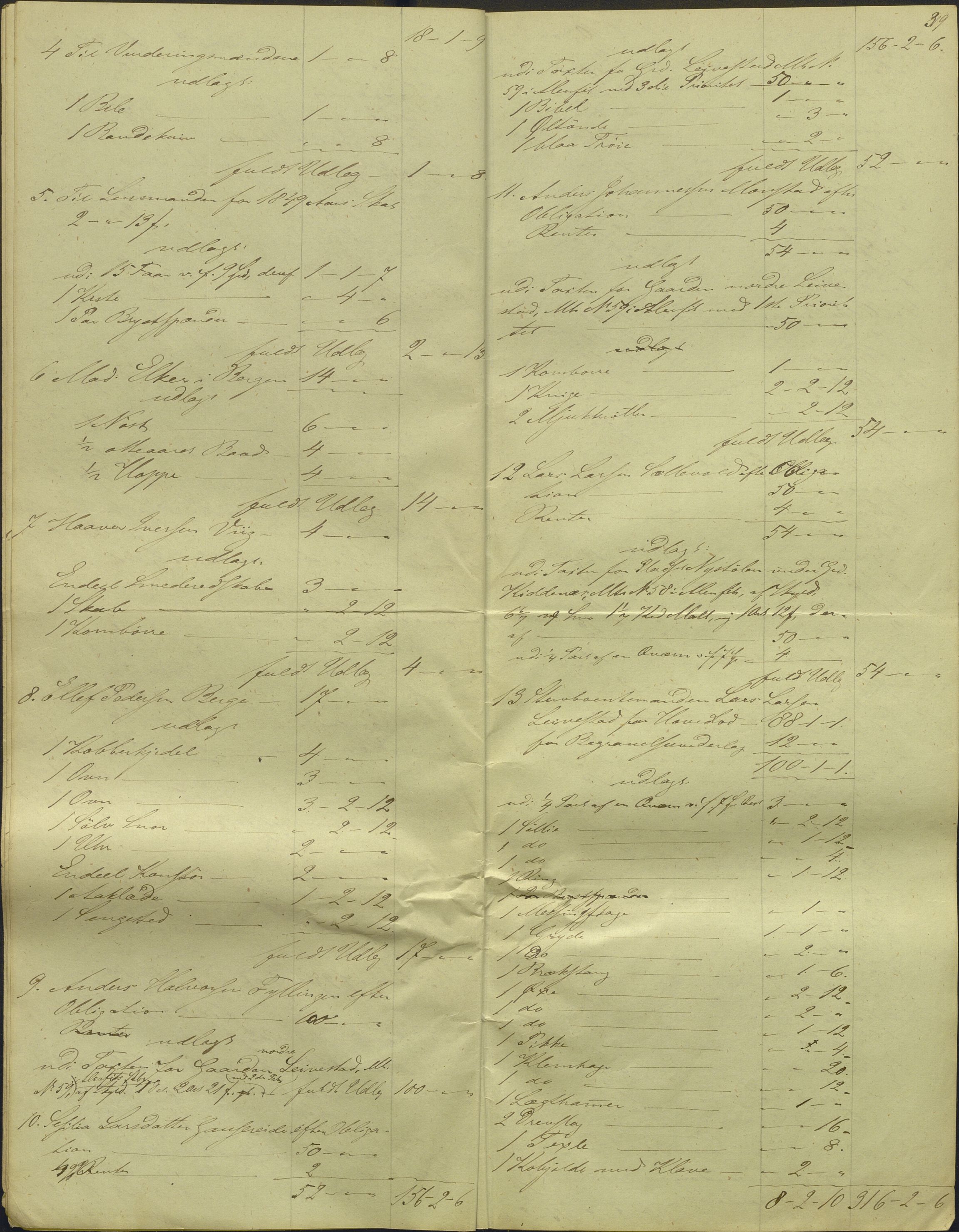 Nordhordland sorenskrivar, AV/SAB-A-2901/1/H/Hd/Hdb/L0001: Konsept til utlodningar, 1850-1852, p. 48