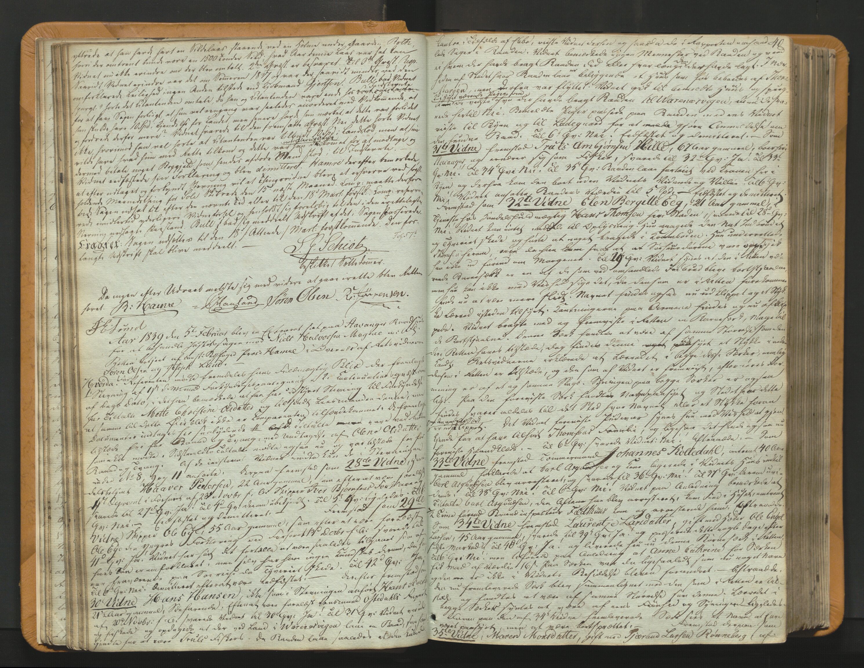 Stavanger byfogd, AV/SAST-A-101408/001/3/30/30BA/L0054: Bytingprotkoll, 1838-1843, p. 39b-40a