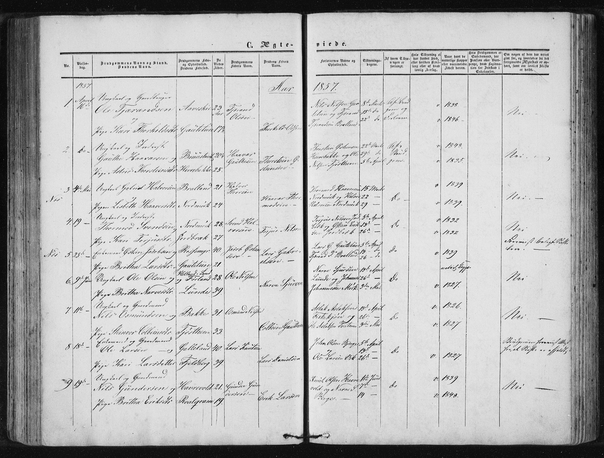 Suldal sokneprestkontor, AV/SAST-A-101845/01/IV/L0009: Parish register (official) no. A 9, 1854-1868