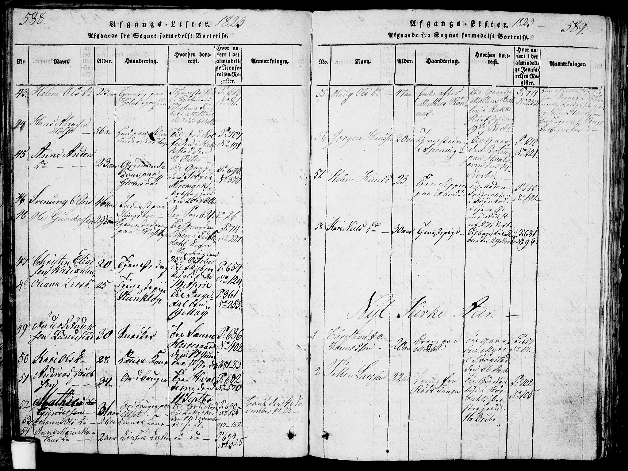 Berg prestekontor Kirkebøker, AV/SAO-A-10902/G/Ga/L0001: Parish register (copy) no. I 1, 1815-1832, p. 588-589