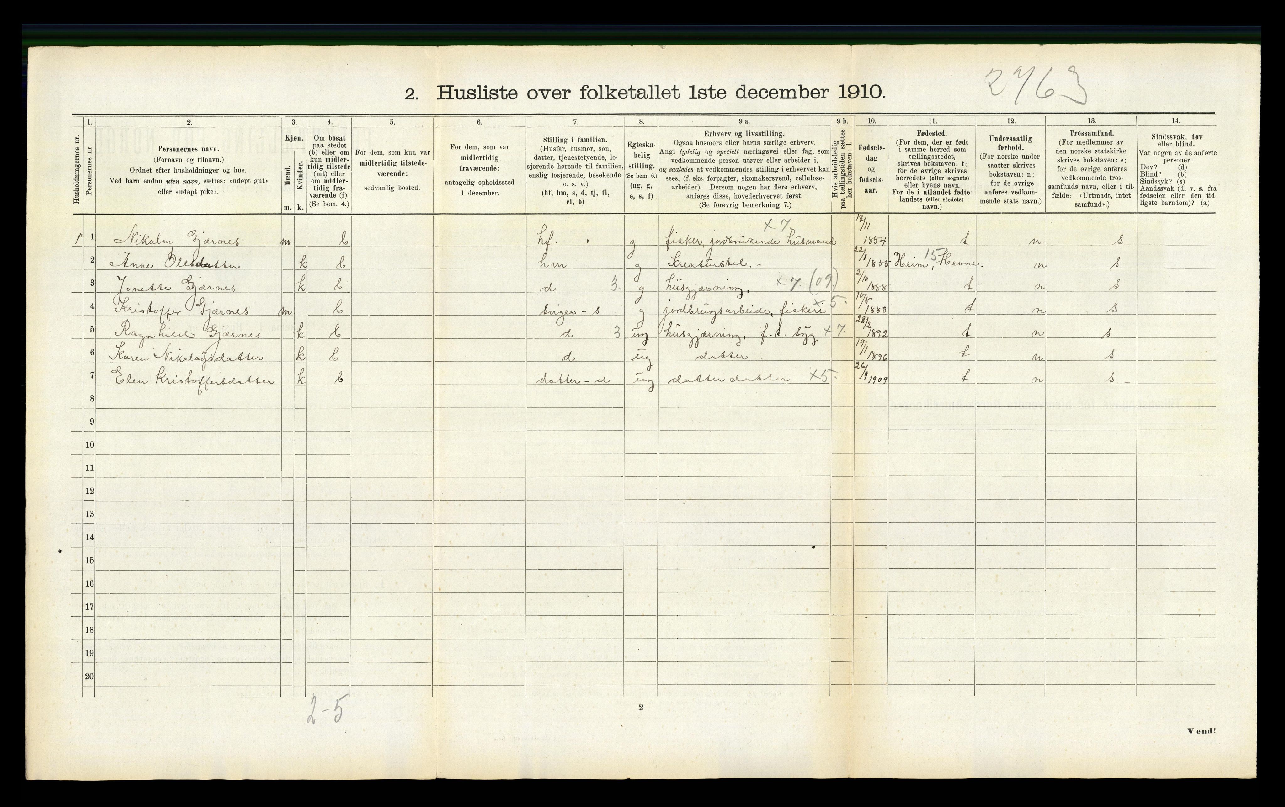 RA, 1910 census for Edøy, 1910, p. 1033