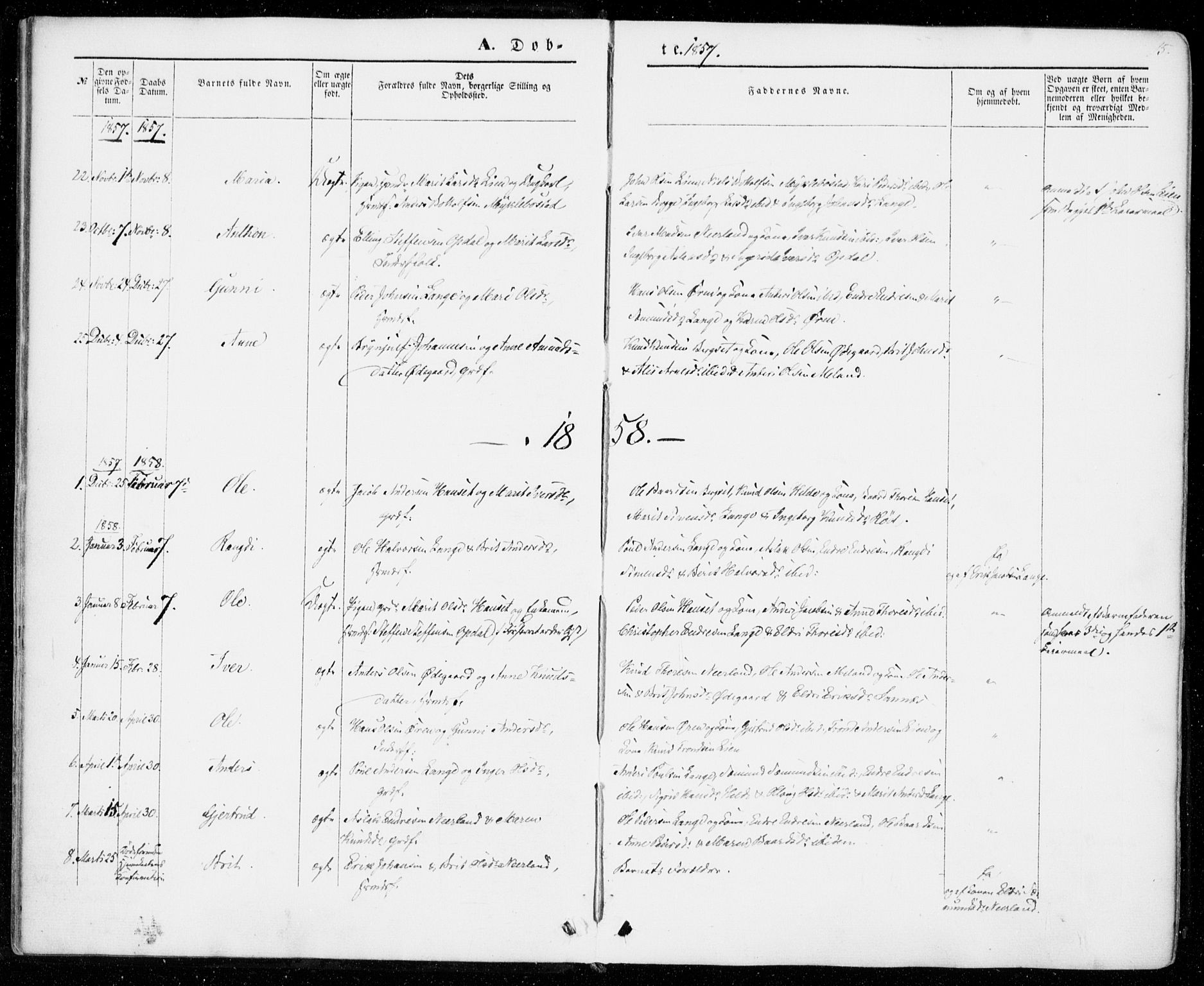 Ministerialprotokoller, klokkerbøker og fødselsregistre - Møre og Romsdal, AV/SAT-A-1454/554/L0643: Parish register (official) no. 554A01, 1846-1879, p. 15