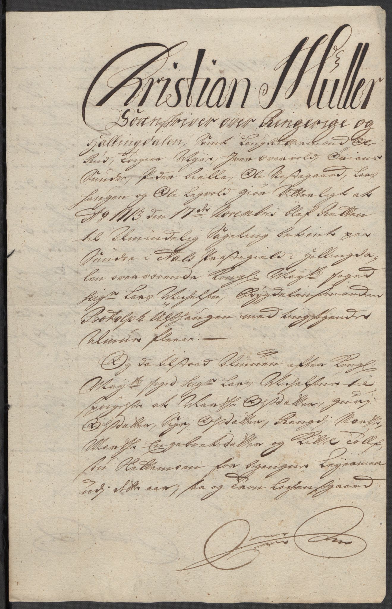 Rentekammeret inntil 1814, Reviderte regnskaper, Fogderegnskap, RA/EA-4092/R23/L1471: Fogderegnskap Ringerike og Hallingdal, 1713-1714, p. 273