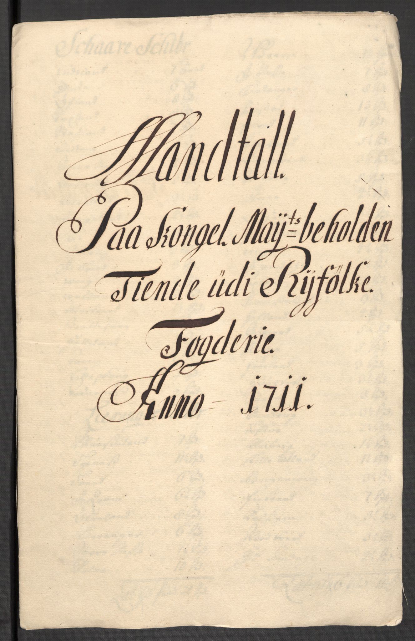 Rentekammeret inntil 1814, Reviderte regnskaper, Fogderegnskap, AV/RA-EA-4092/R47/L2864: Fogderegnskap Ryfylke, 1711, p. 14