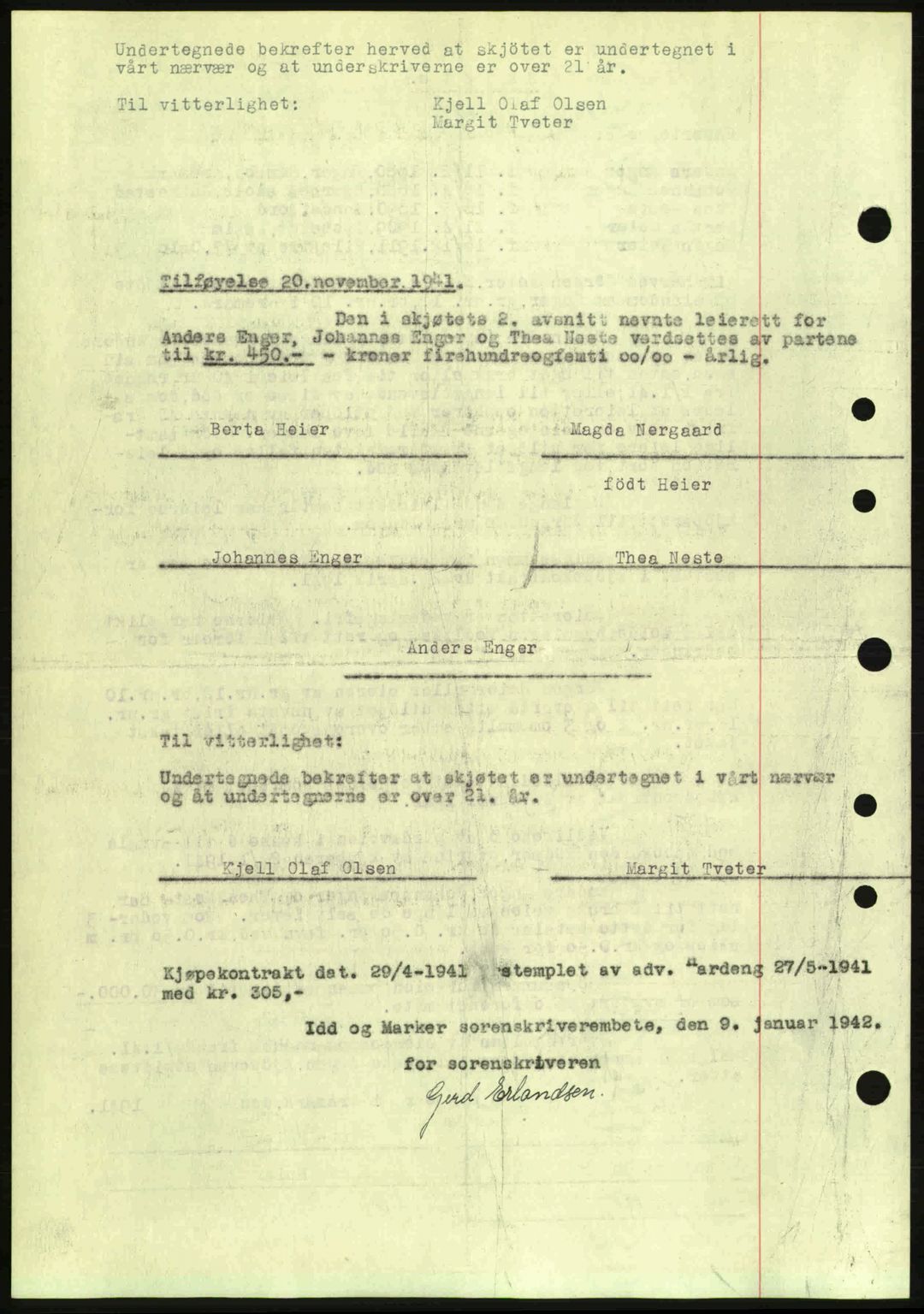 Idd og Marker sorenskriveri, AV/SAO-A-10283/G/Gb/Gbb/L0005: Mortgage book no. A5, 1941-1943, Diary no: : 25/1942