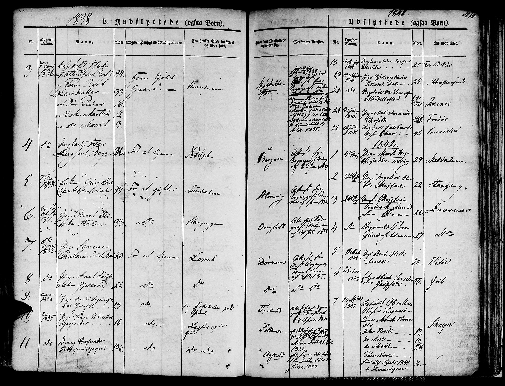 Ministerialprotokoller, klokkerbøker og fødselsregistre - Møre og Romsdal, SAT/A-1454/586/L0983: Parish register (official) no. 586A09, 1829-1843, p. 410