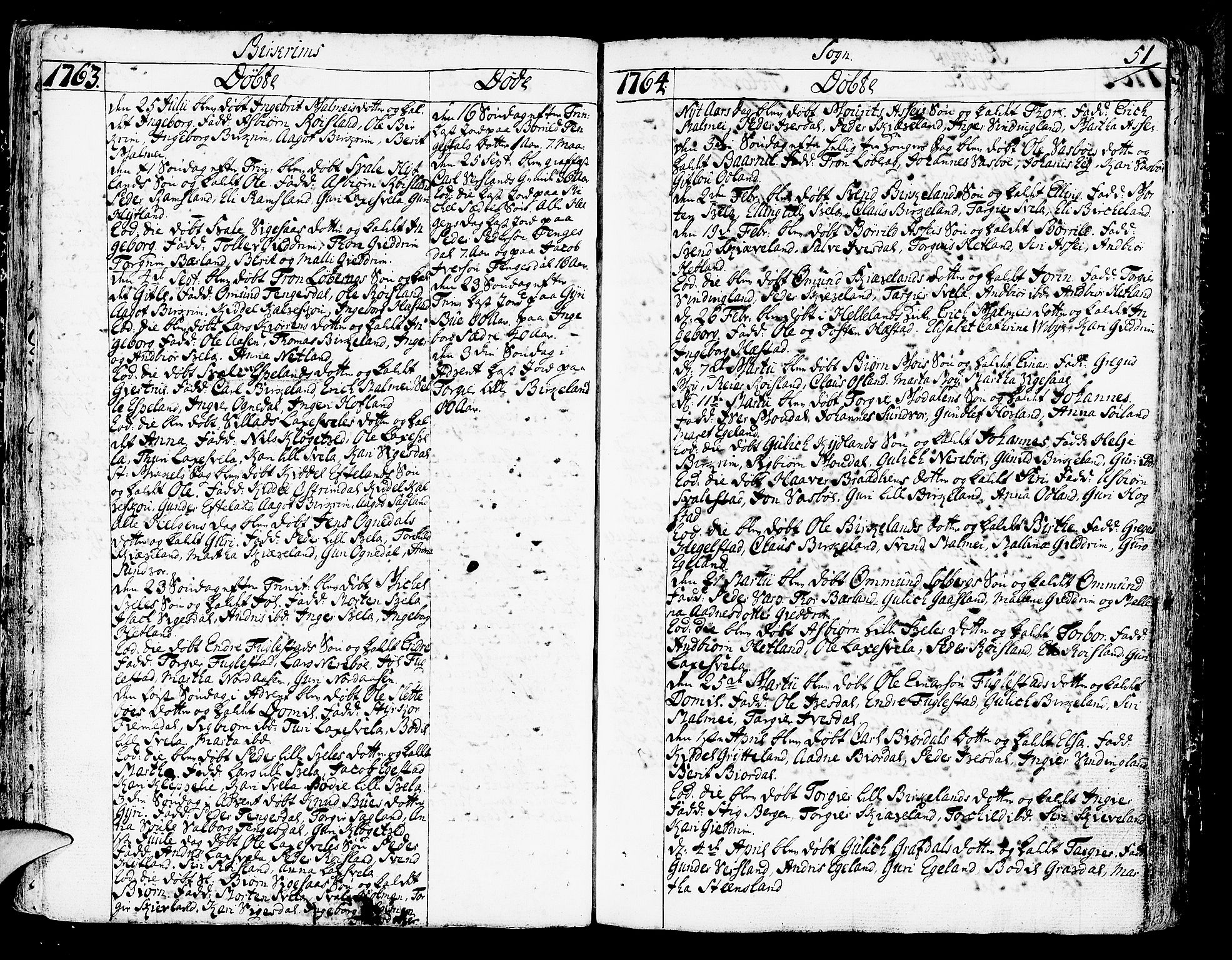 Helleland sokneprestkontor, AV/SAST-A-101810: Parish register (official) no. A 2 /2, 1762-1791, p. 51